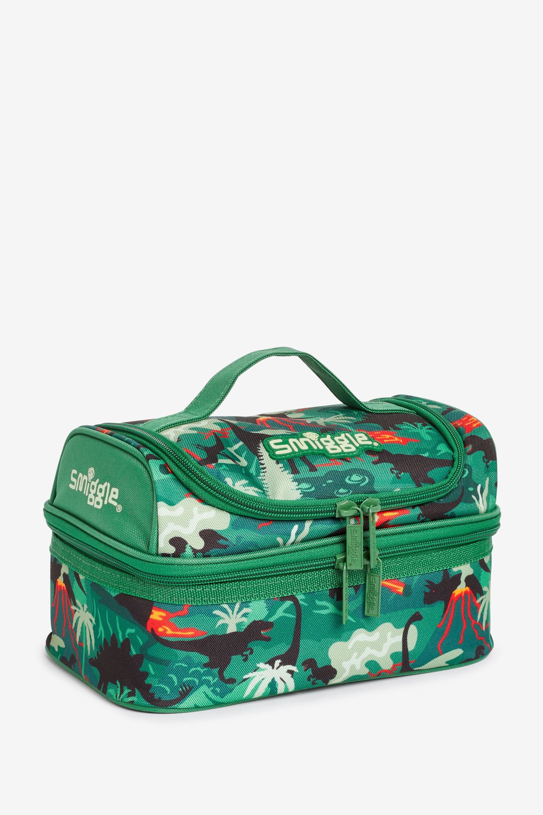 Green Dinosaur Smiggle Vivid Double Decker Lunchbox