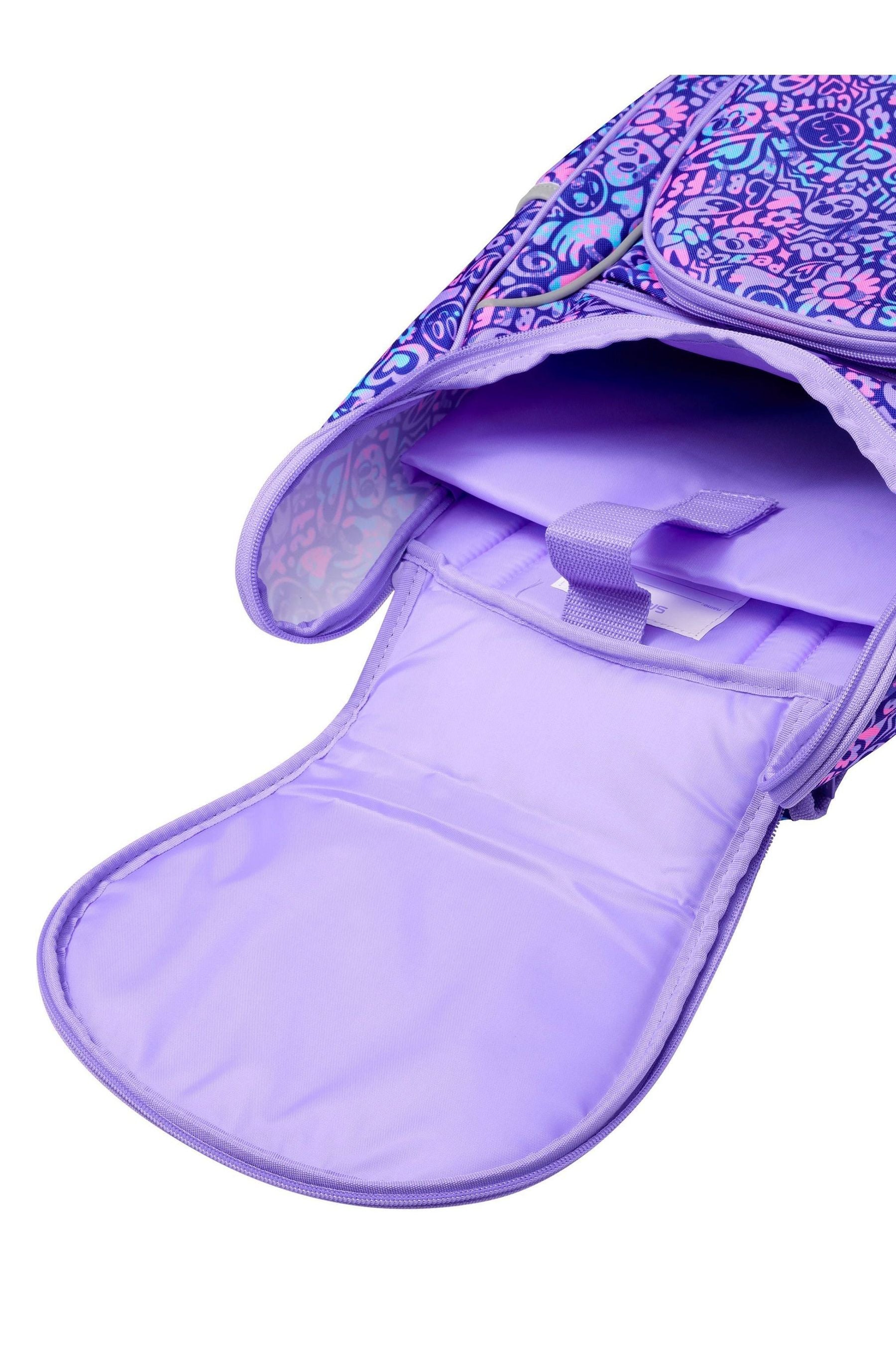 Purple Smiggle Vivid Access Backpack with Reflective Tape