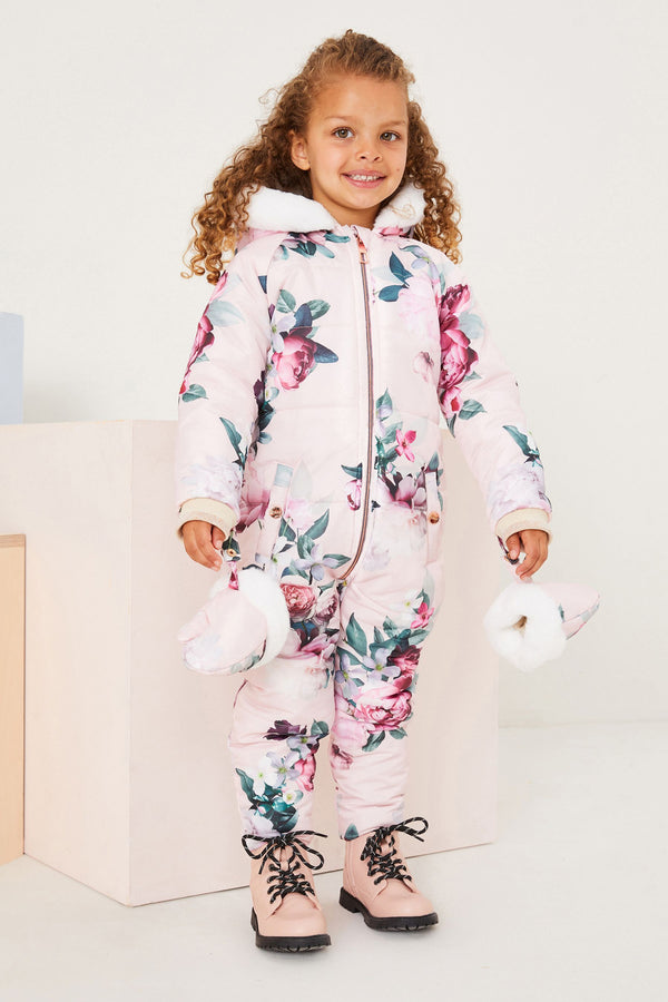 Pink Mini Shower Resistant Snowsuit