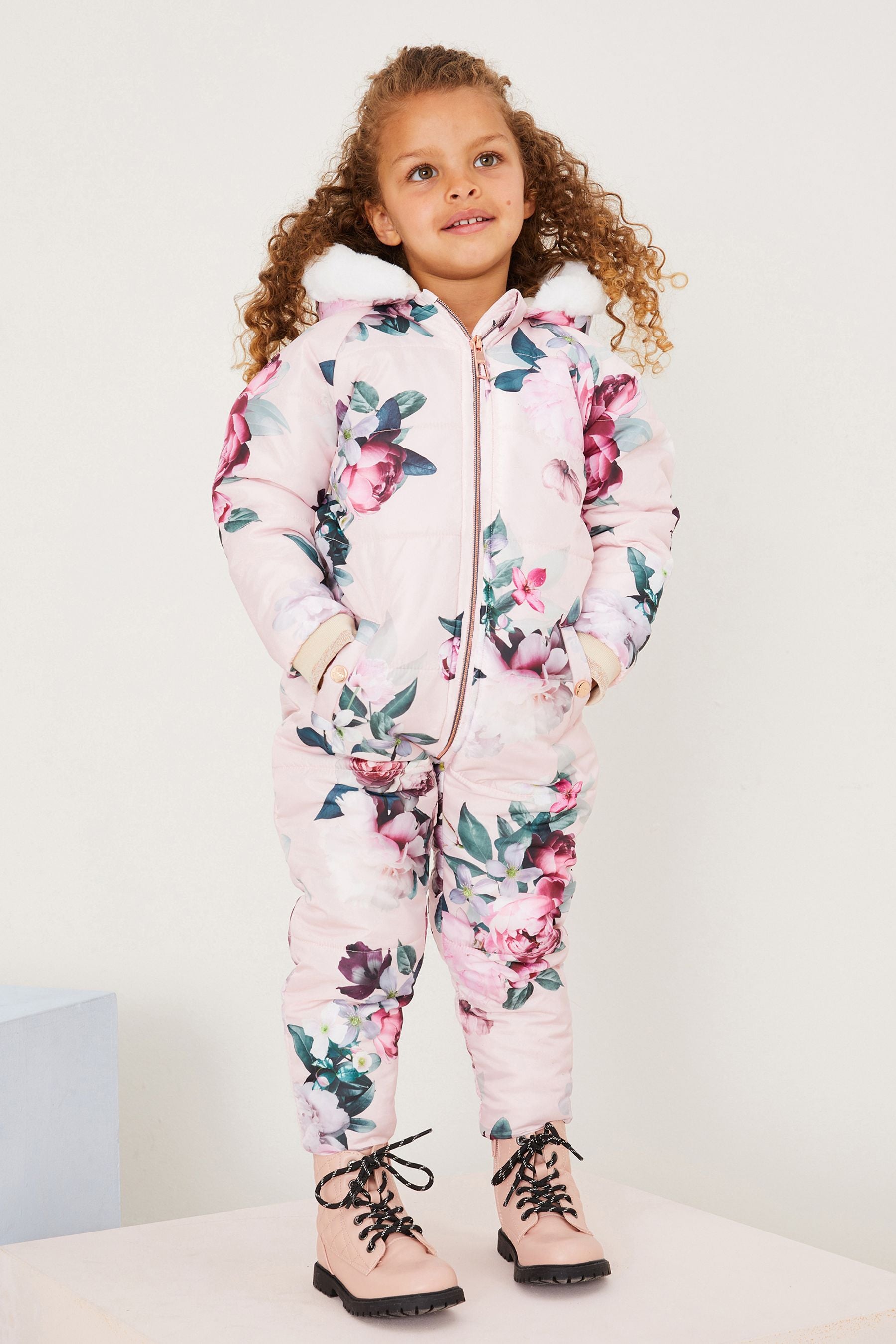 Pink Lipsy Mini Shower Resistant Snowsuit