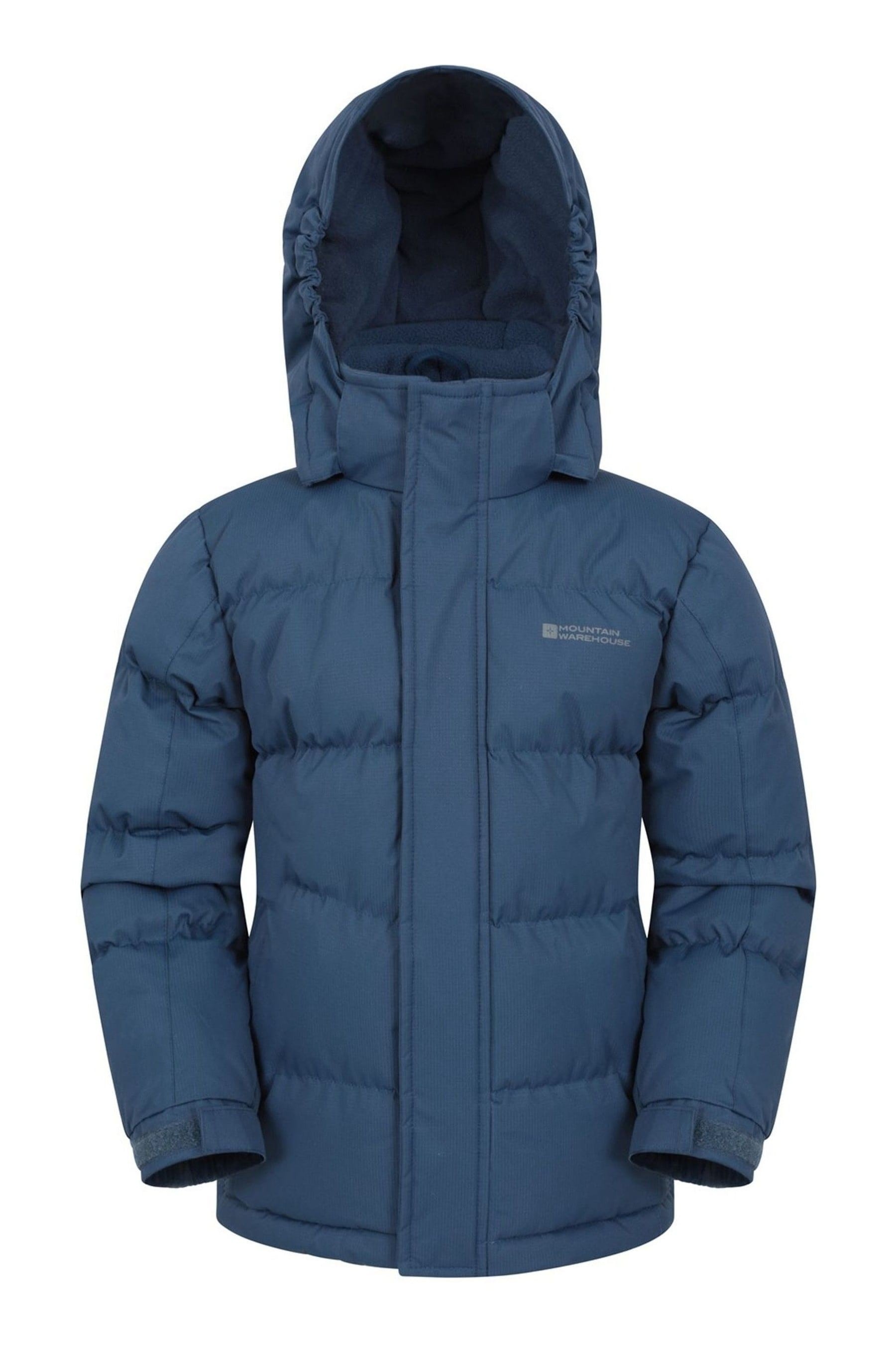 Navy Mountain Warehouse Snow Kids Water-Resistant Padded Jacket