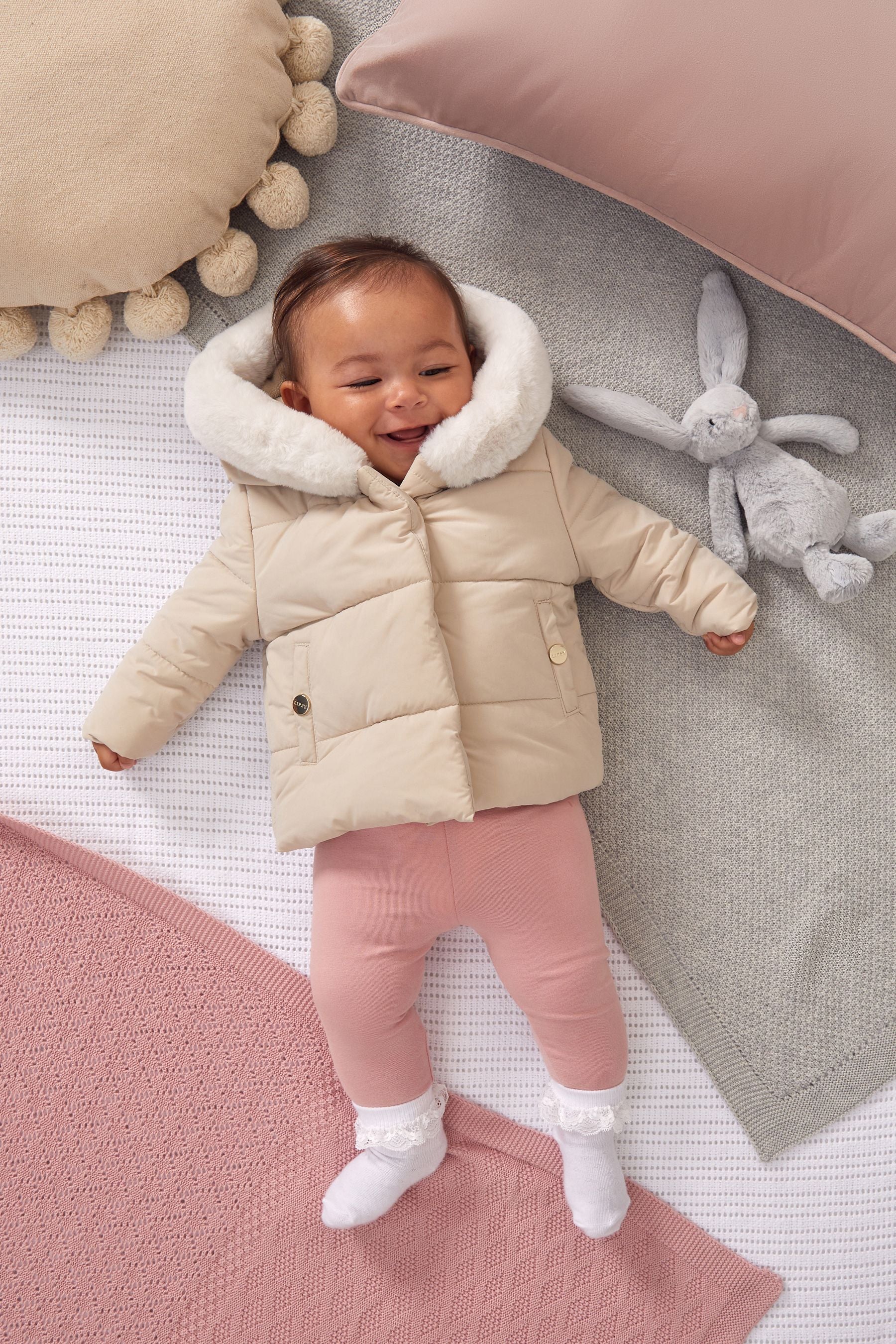 Cream Lipsy Baby Coat