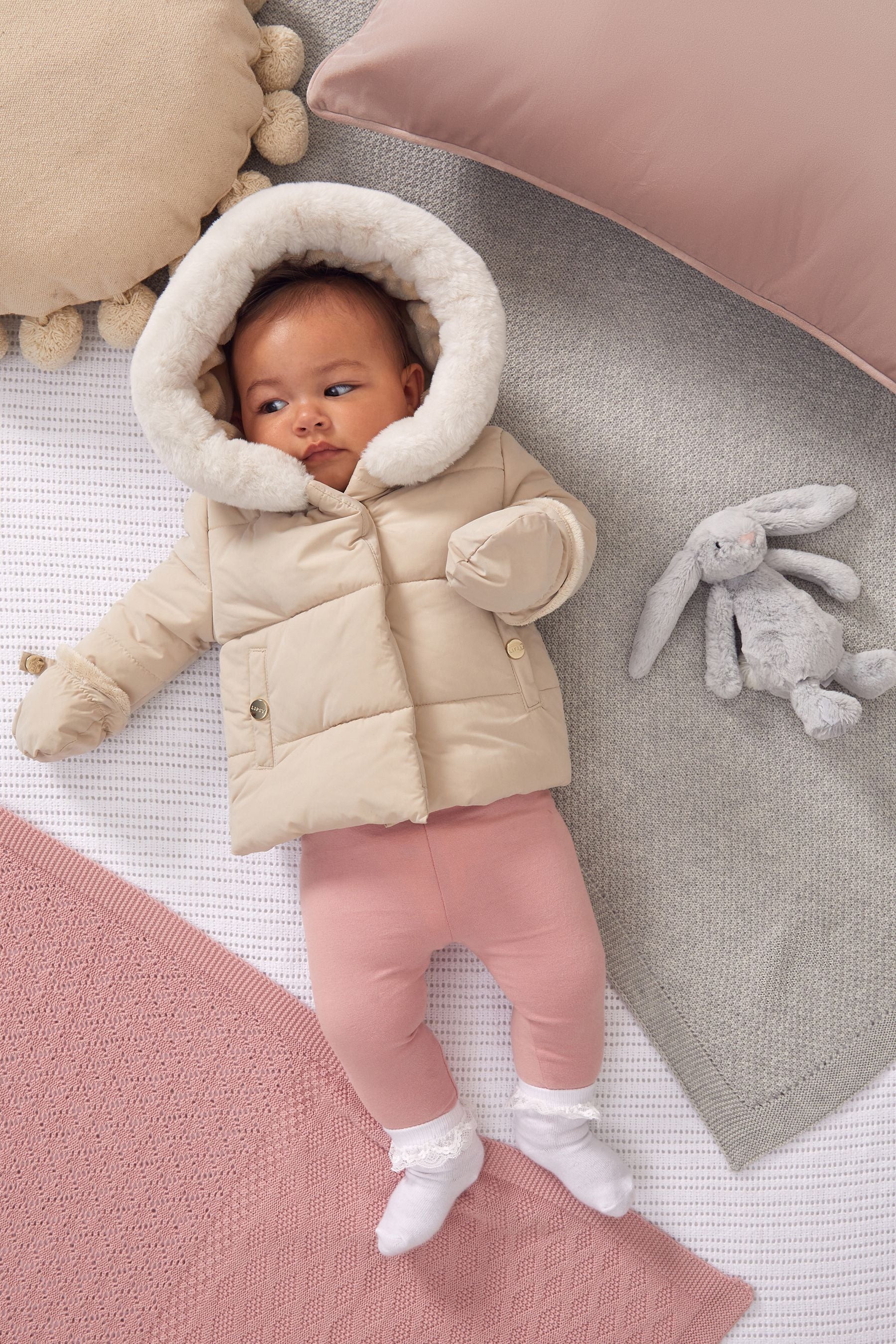 Cream Lipsy Baby Coat