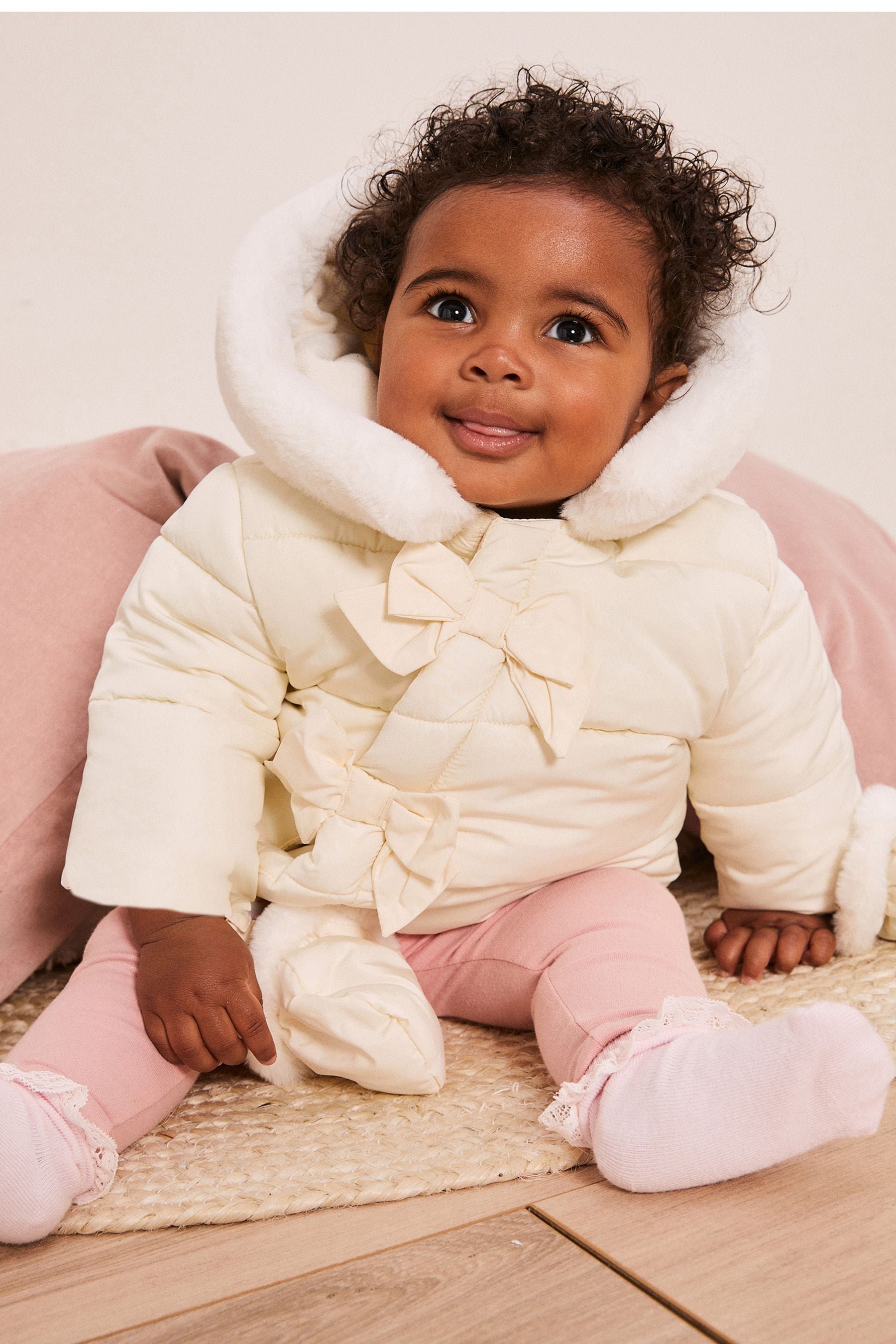 White Lipsy Baby Coat