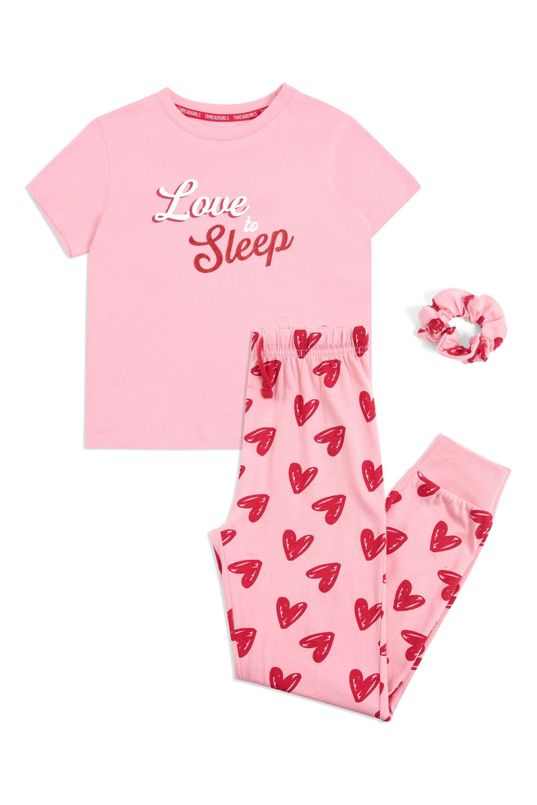 Threadgirls Pink Cotton Pyjama Set