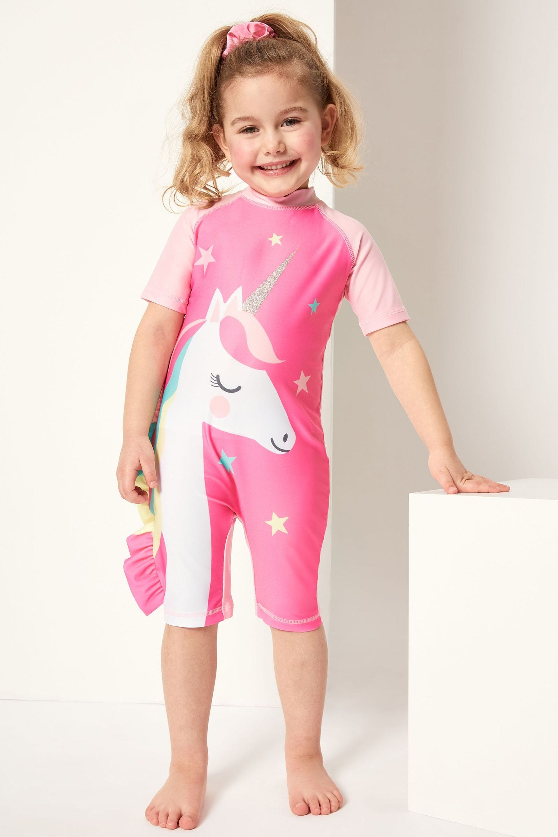 Pink Harry Bear Unicorn Surfsuit