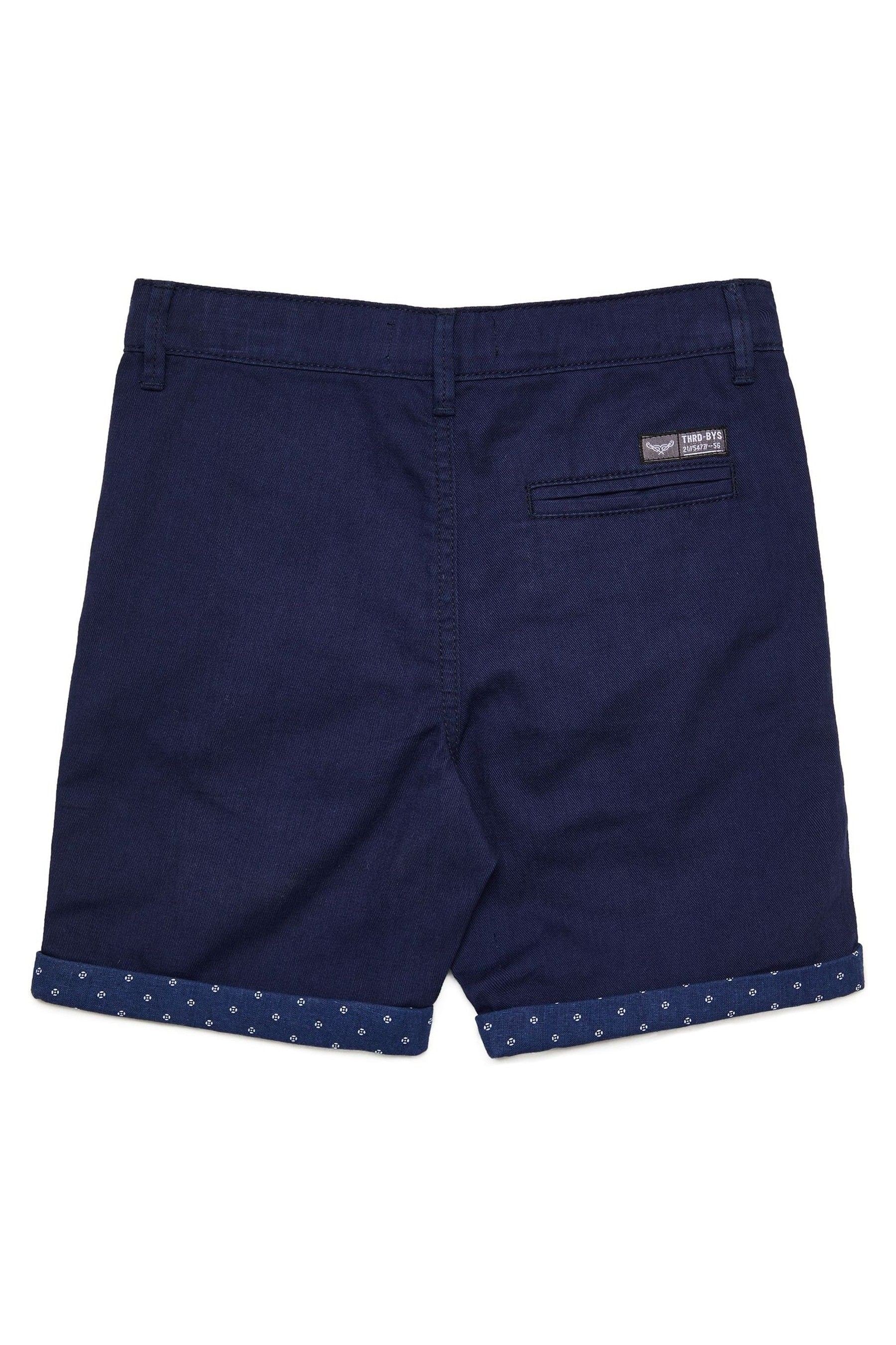 Blue Threadboys Cotton Chino Shorts