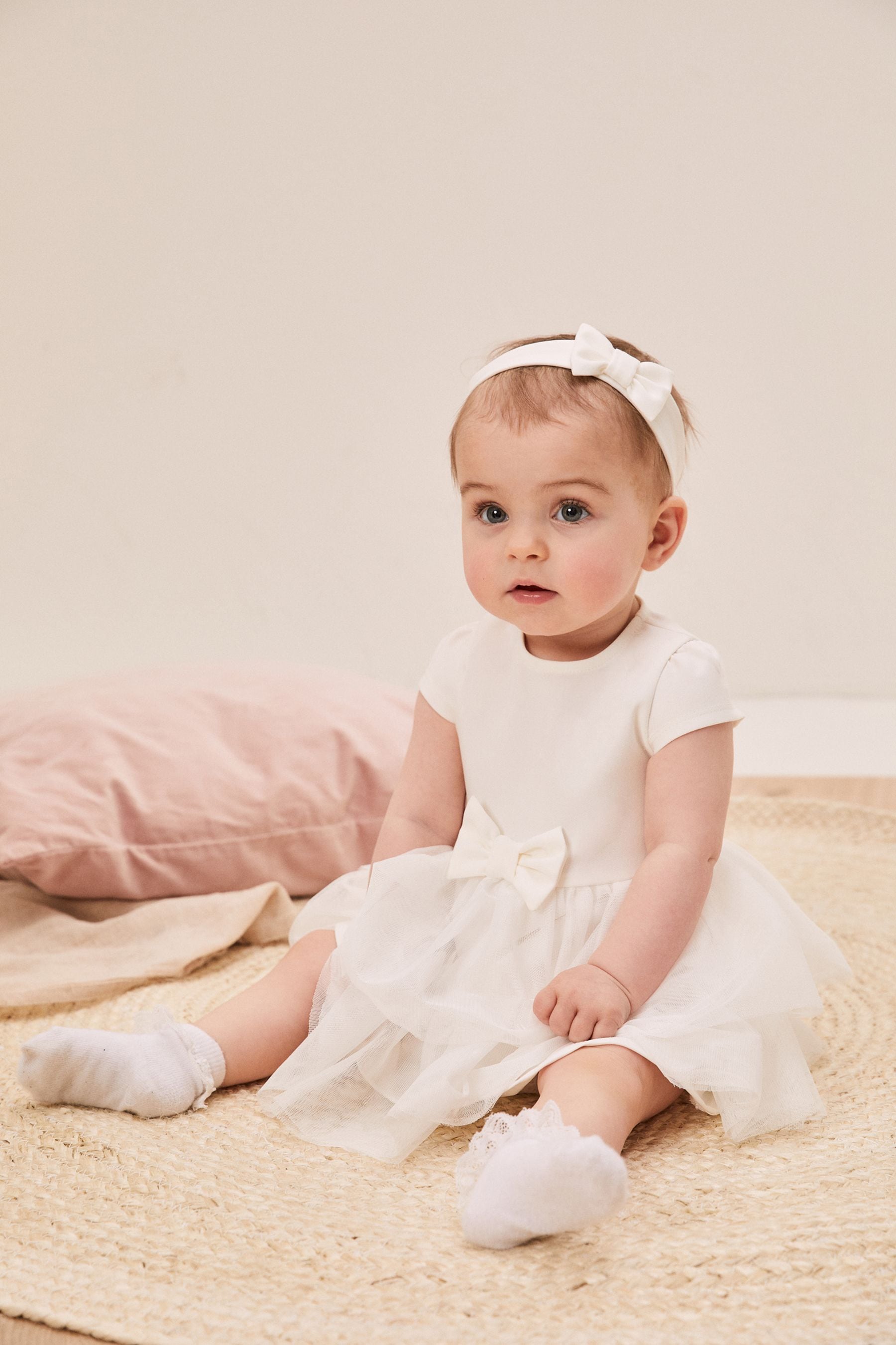 Lipsy White Baby Tutu Tulle Dress