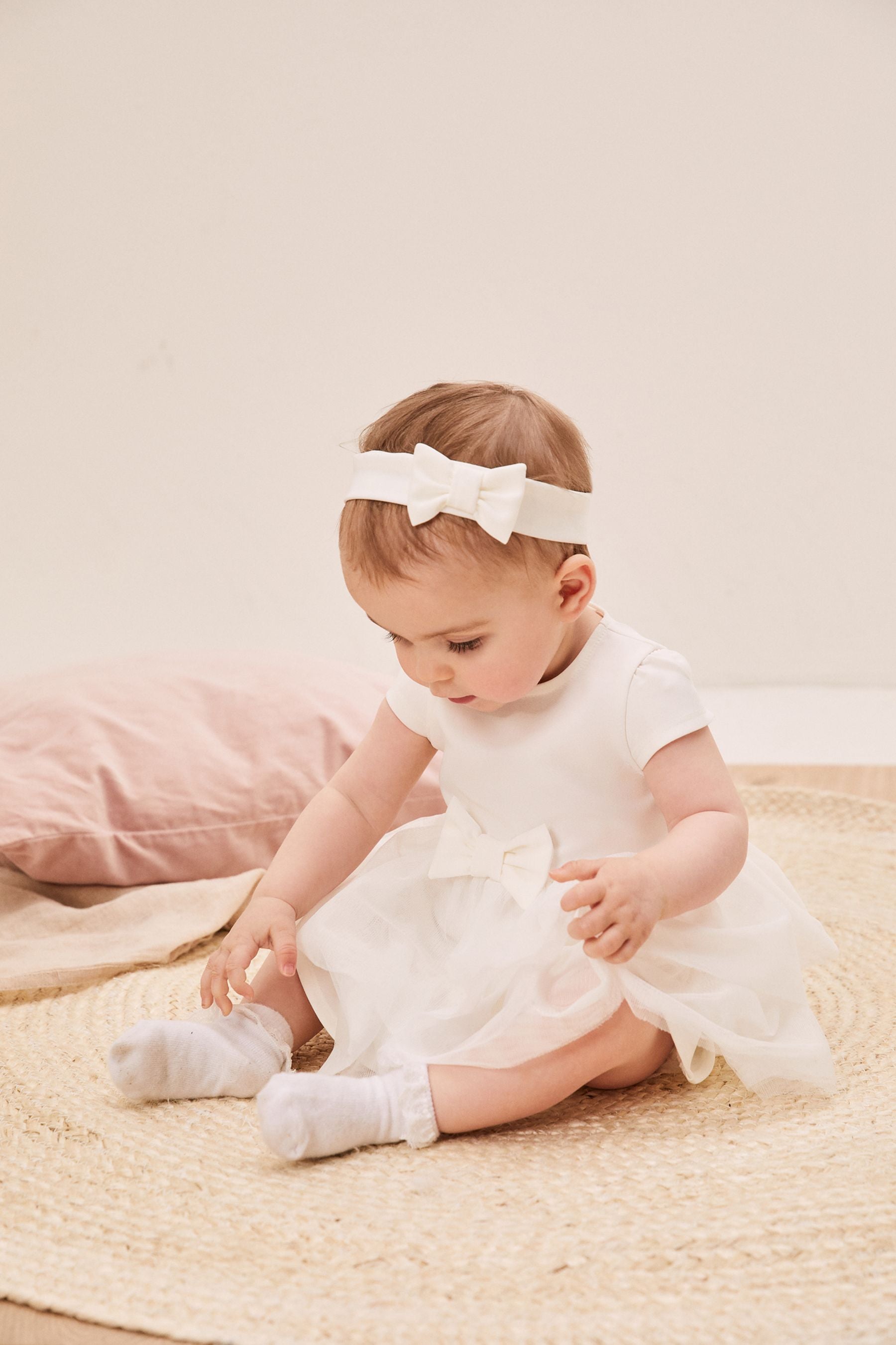 Lipsy White Baby Tutu Tulle Dress