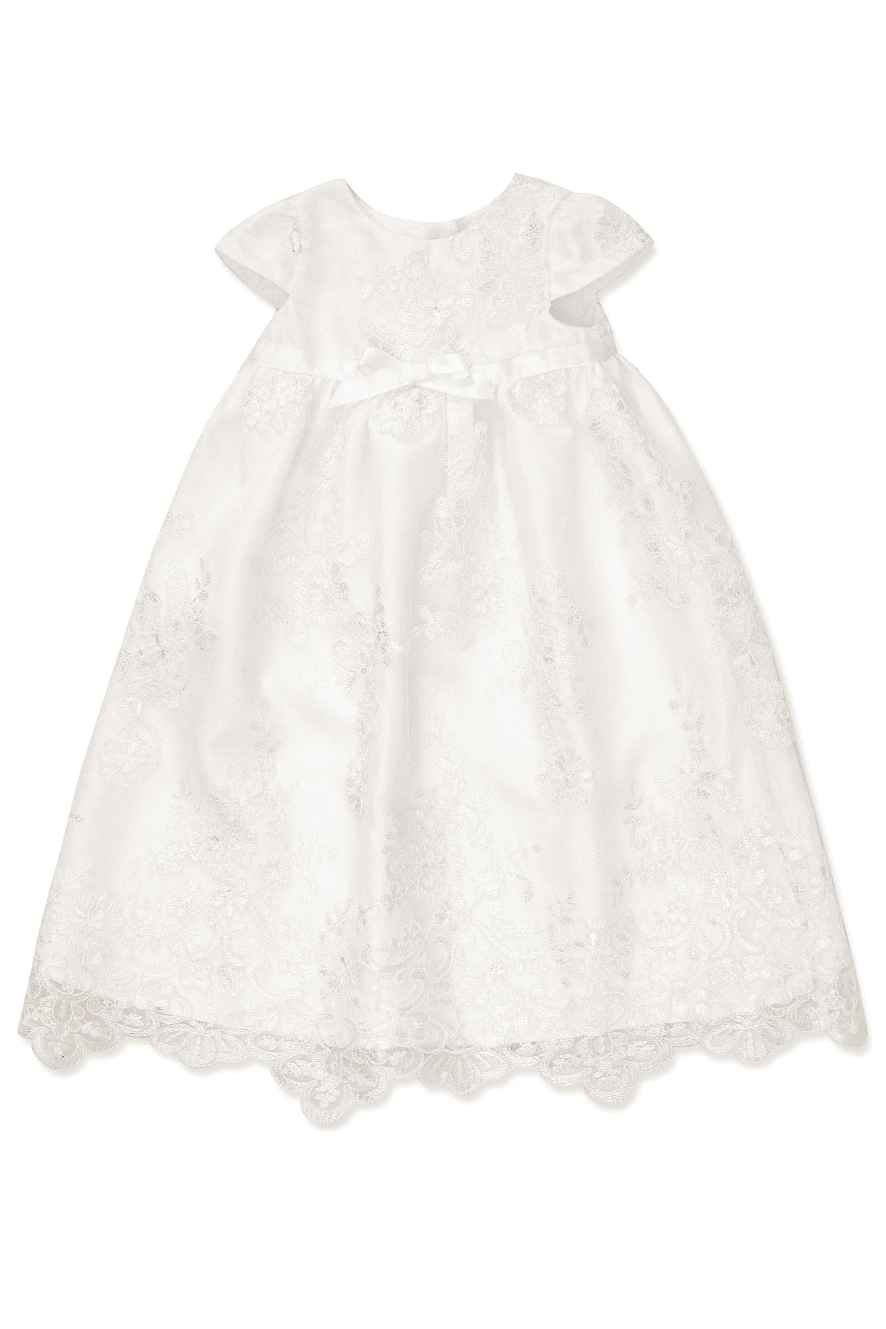 White Lipsy Baby Lace Christening Dress