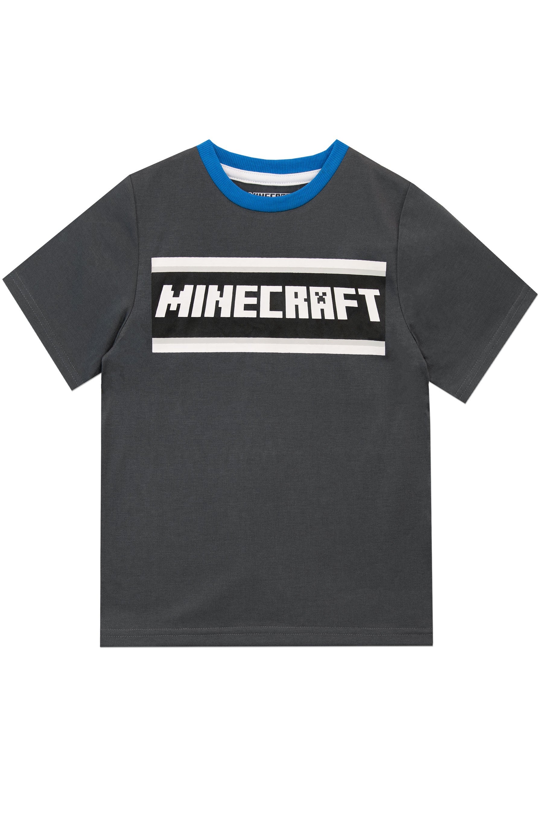 Character Grey Minecraft Children's Short Sleeve Pyjama Set