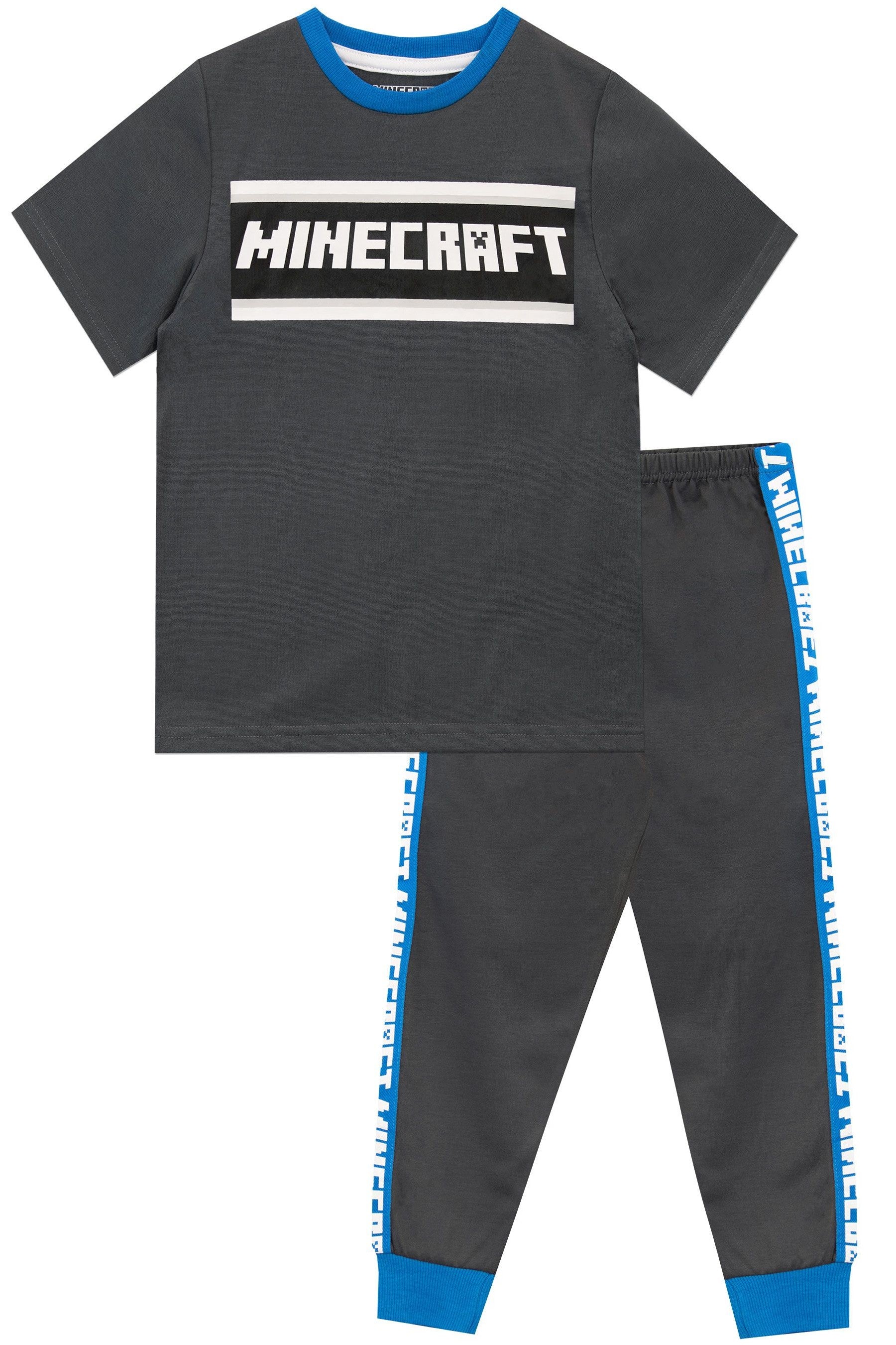 Character Grey Minecraft Children's Short Sleeve Pyjama Set