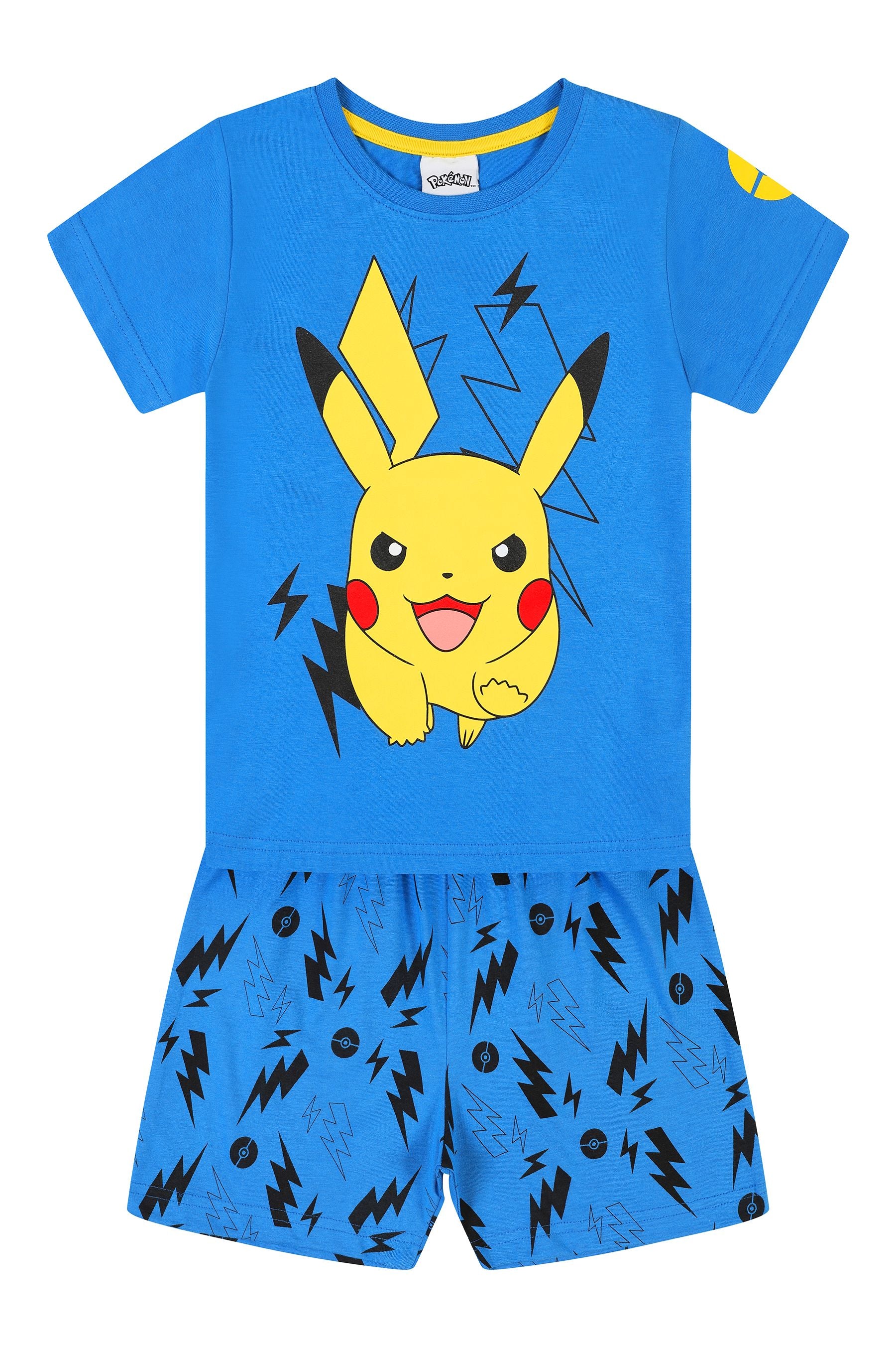 Kid Genius Blue Boys Pokemon Pikachu Short Pyjama