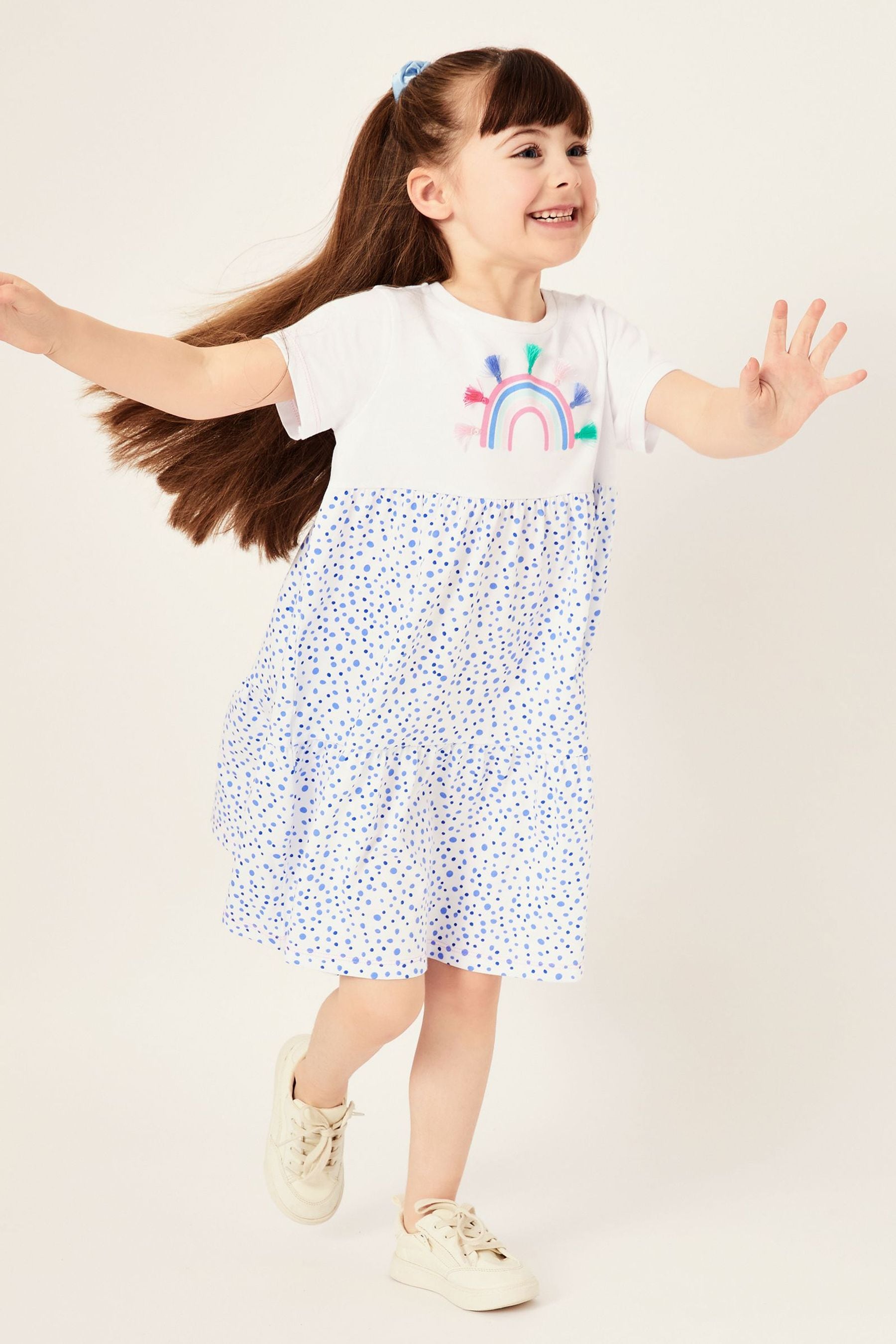 Blue Rainbow Harry Bear Girls Dress