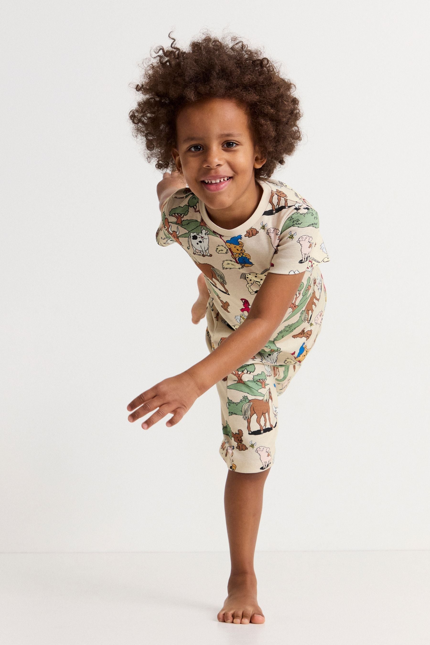 Lindex Cream Farm Animals Print Pyjamas