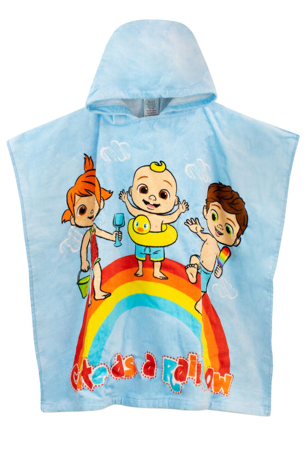 Character Blue Cocomelon License Kids Printed Poncho