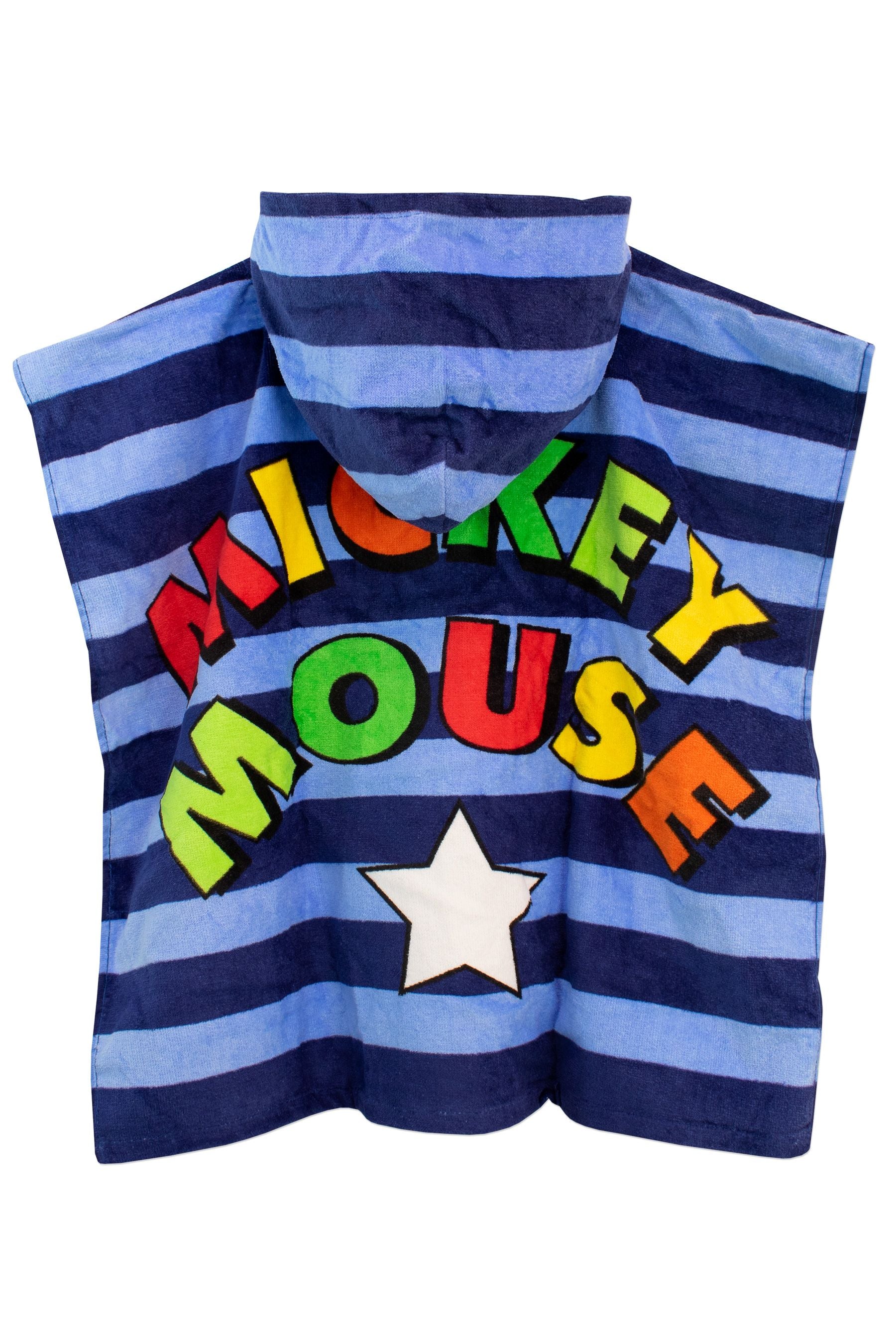 Character Blue Mickey Mouse License Kids Printed Poncho