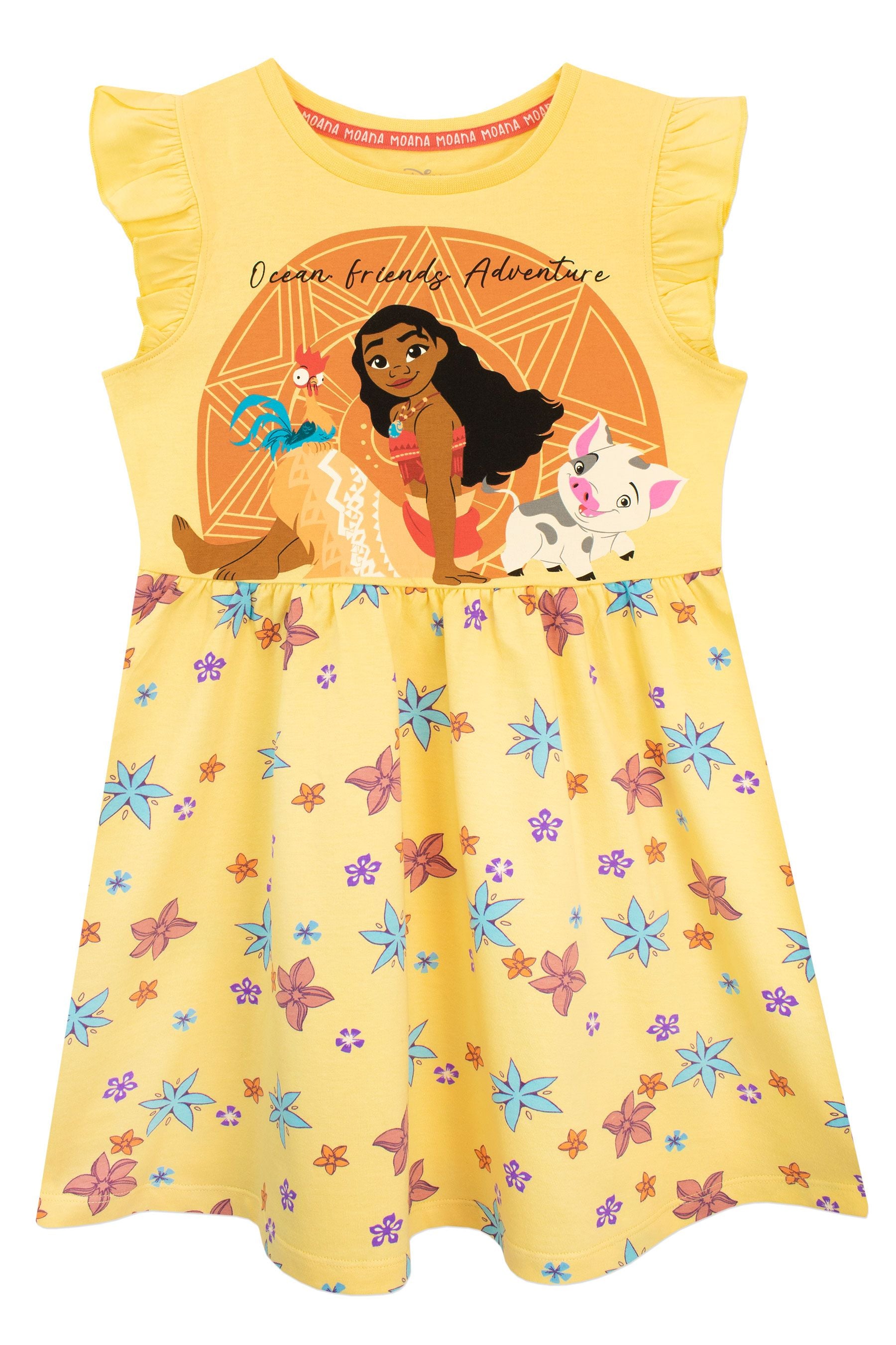 Character Orange Moana Disney Princess Dress