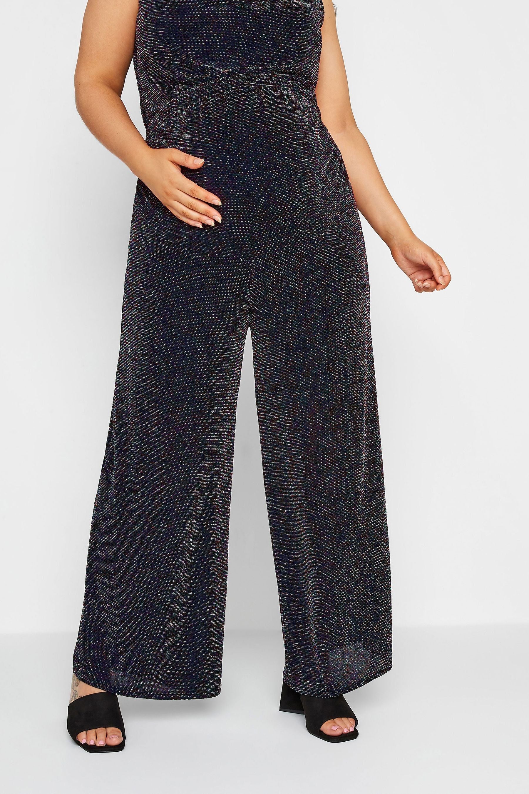 Black Bump It Up Maternity Brillo Wide Leg Trouser