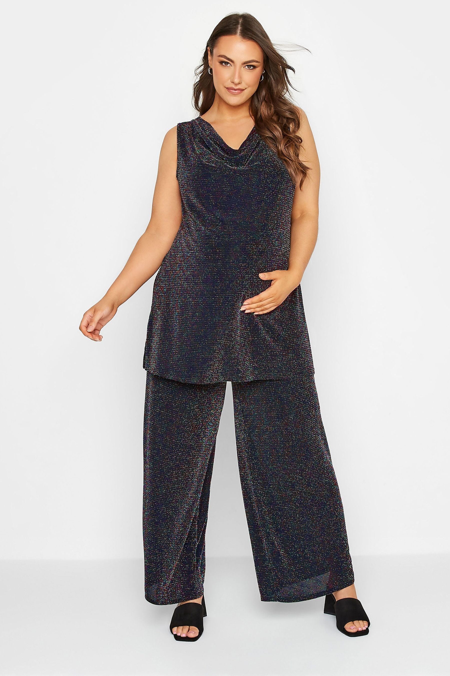 Black Bump It Up Maternity Brillo Wide Leg Trouser