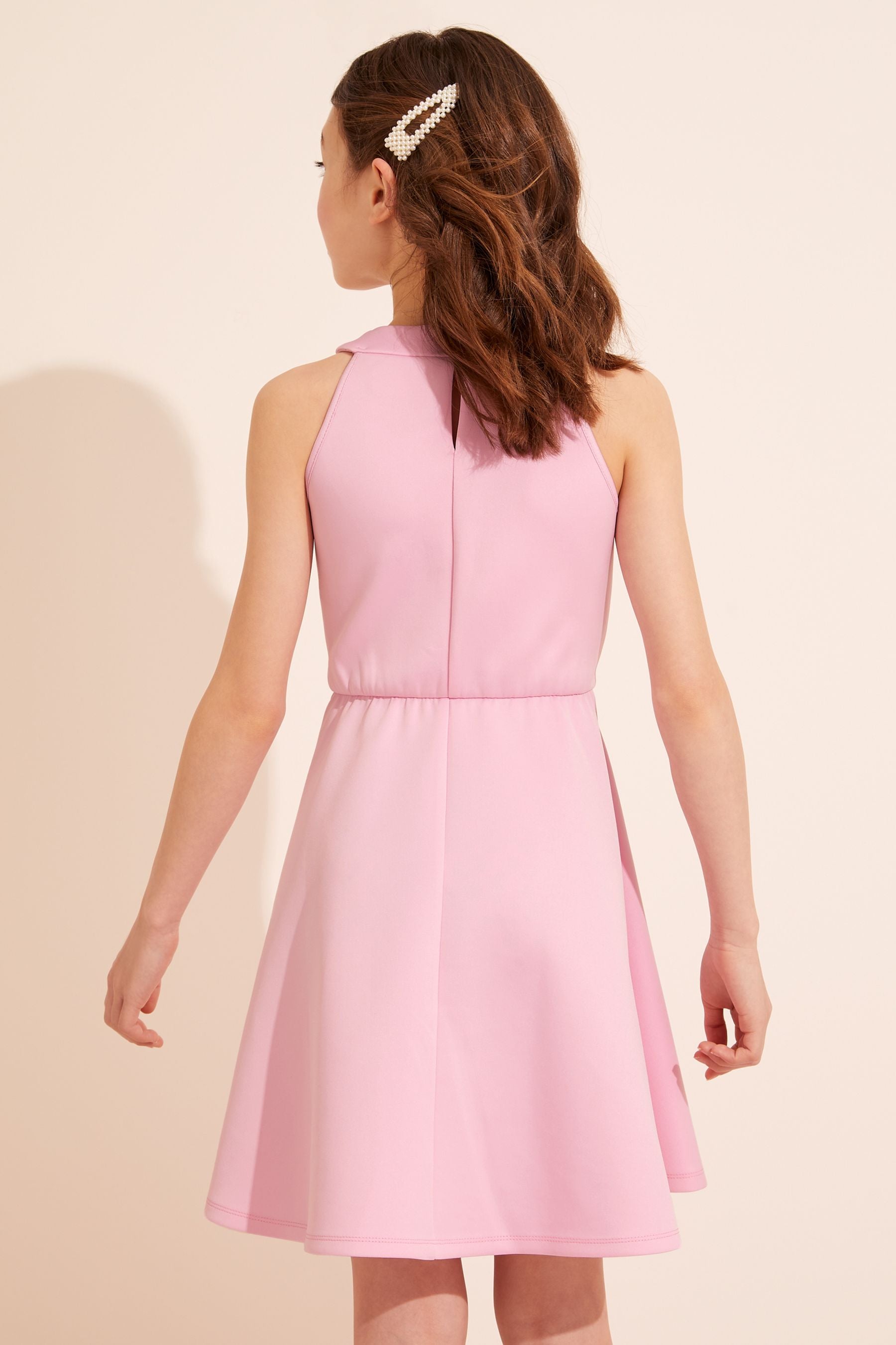 Pink Lipsy Halter Cut Out Scuba Dress