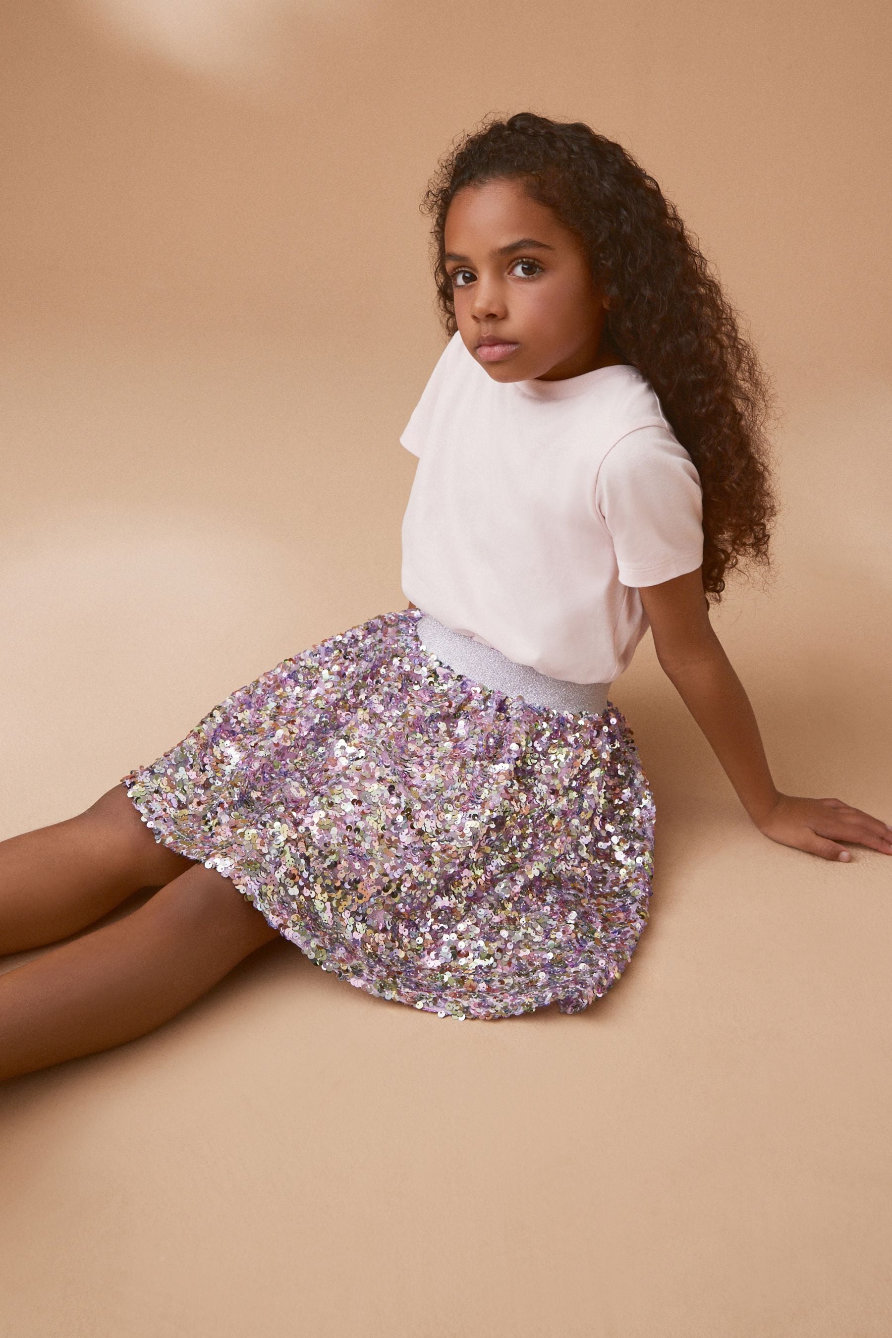 Pink/Purple Sequin Skirt (3-16yrs)