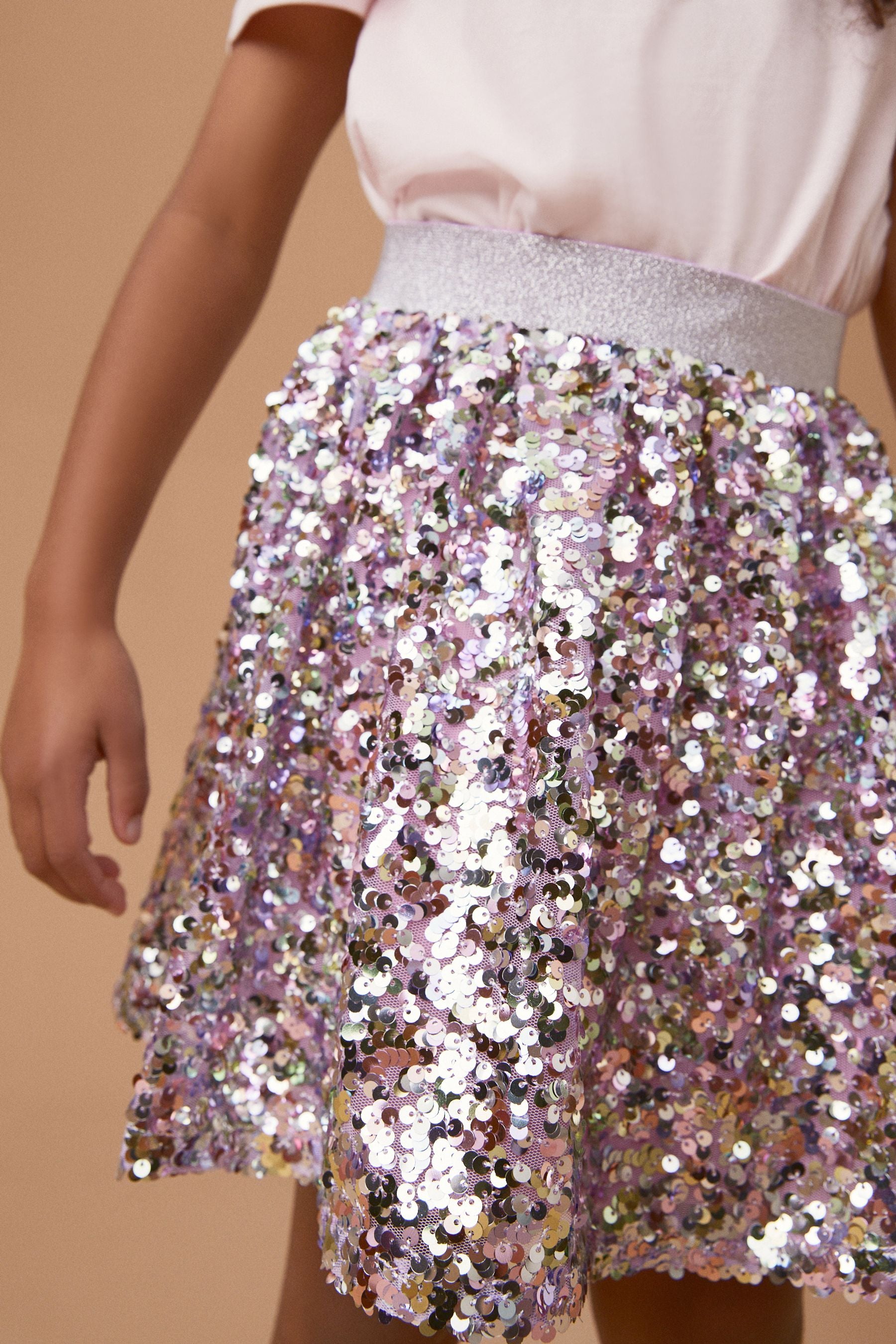 Pink/Purple Sequin Skirt (3-16yrs)