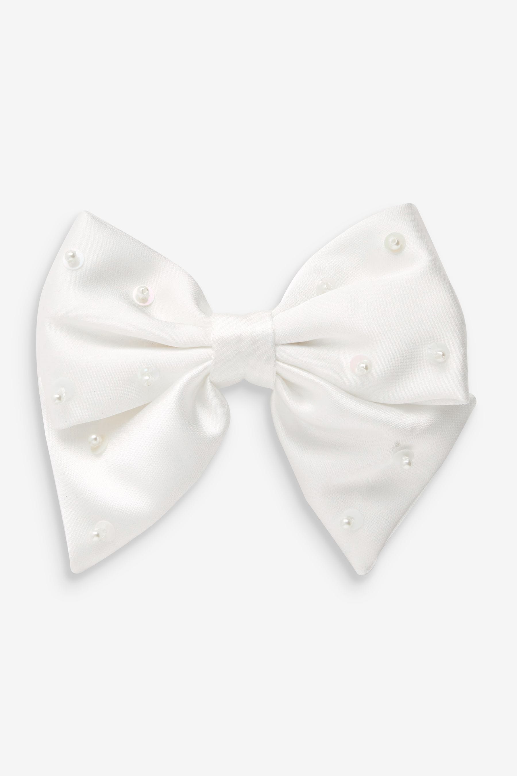 Cream Bow Bead Clip