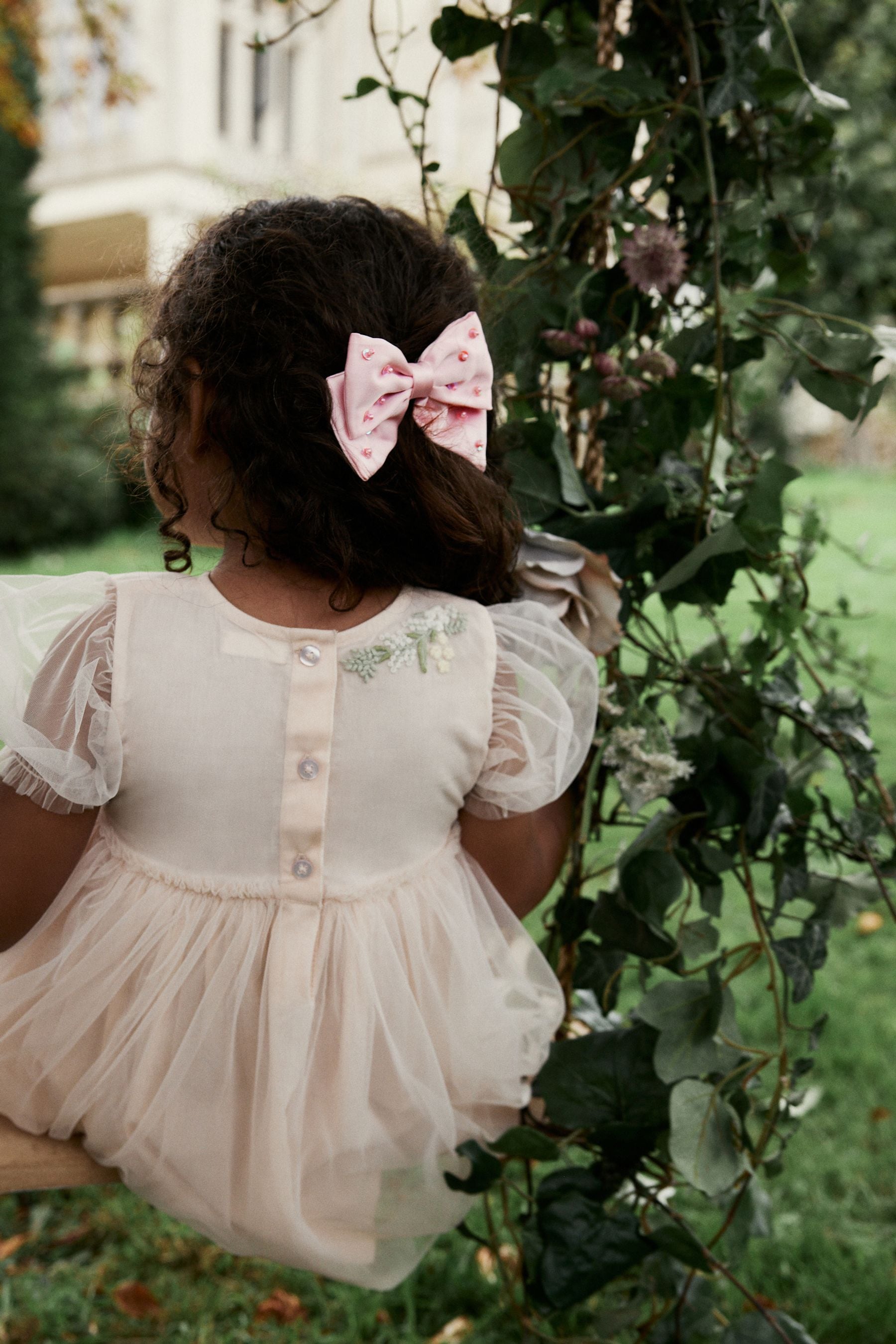 Pink Bow Bead Clip