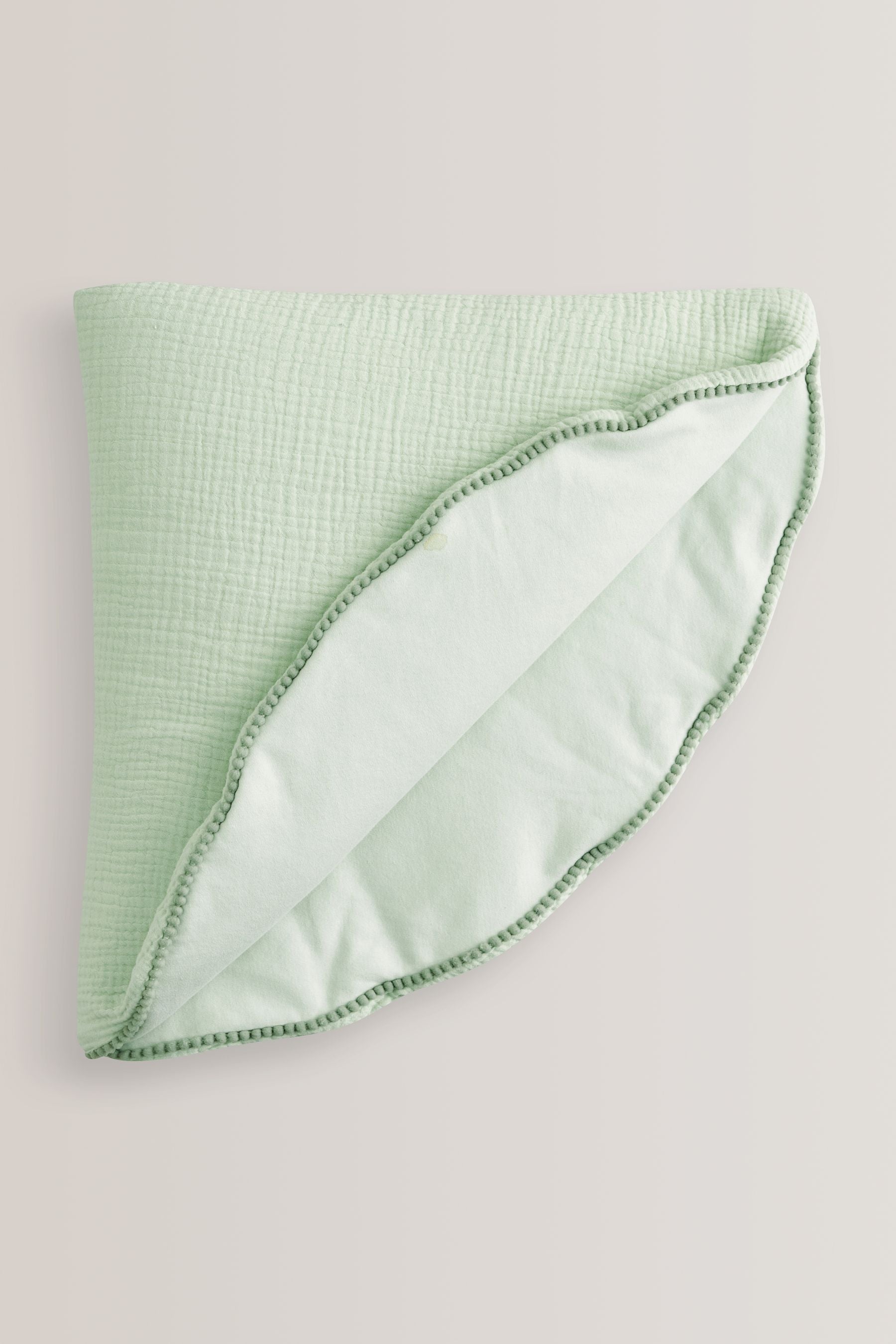 Sage Green Pom Baby Mat