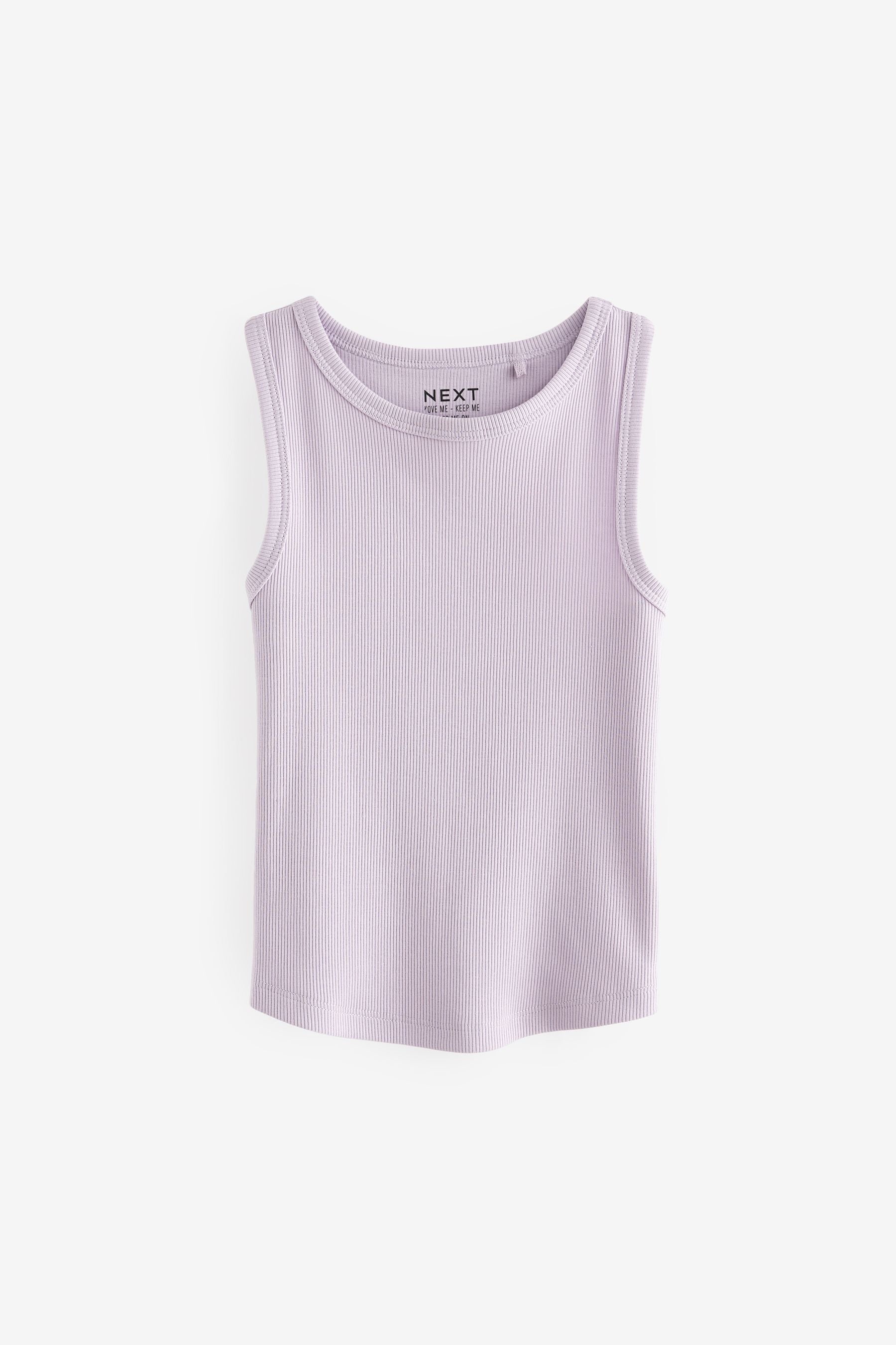 Lilac Purple Rib Vest (3-16yrs)