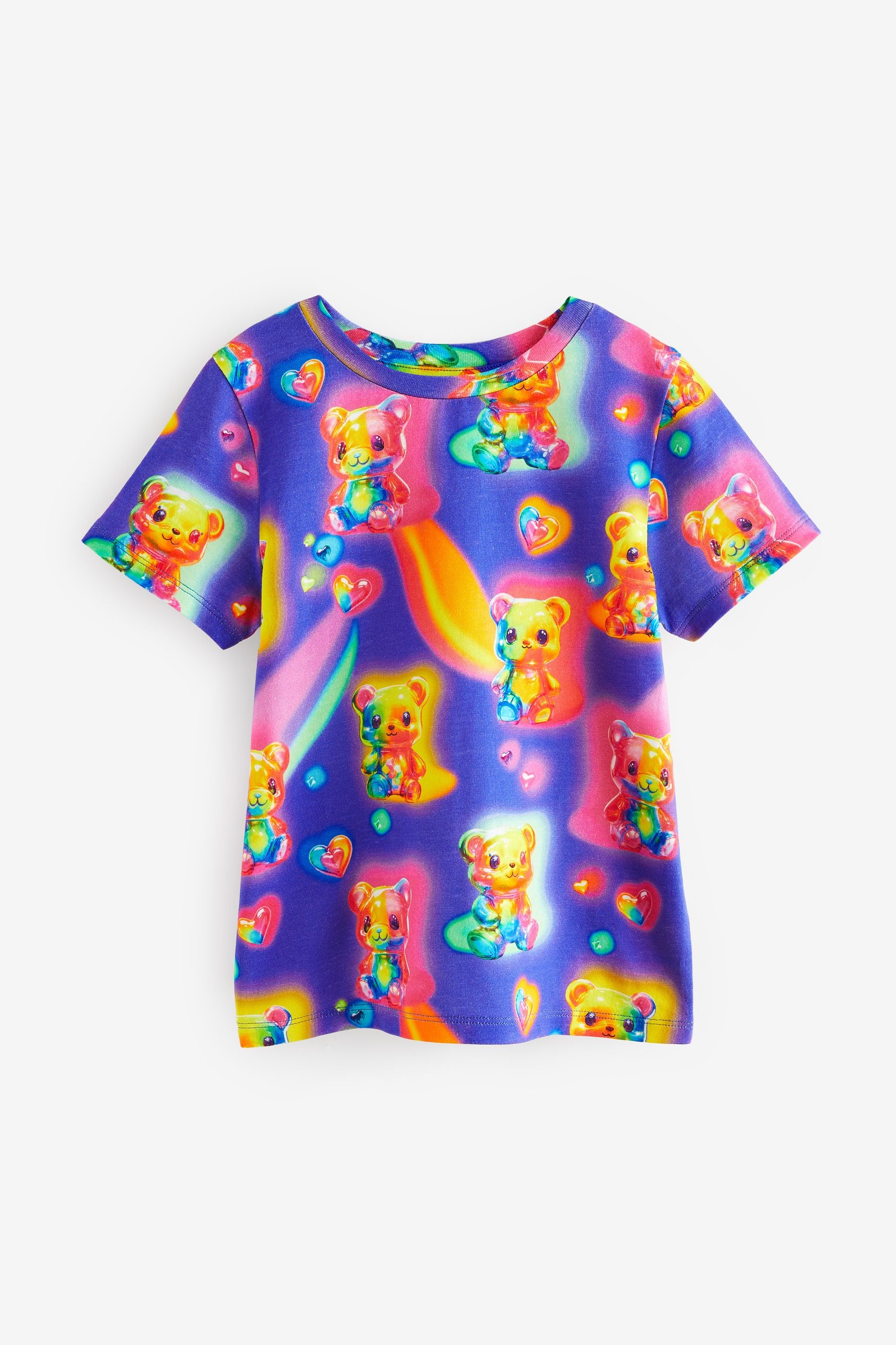 Purple/Rainbow Bears T-Shirt (3-16yrs)