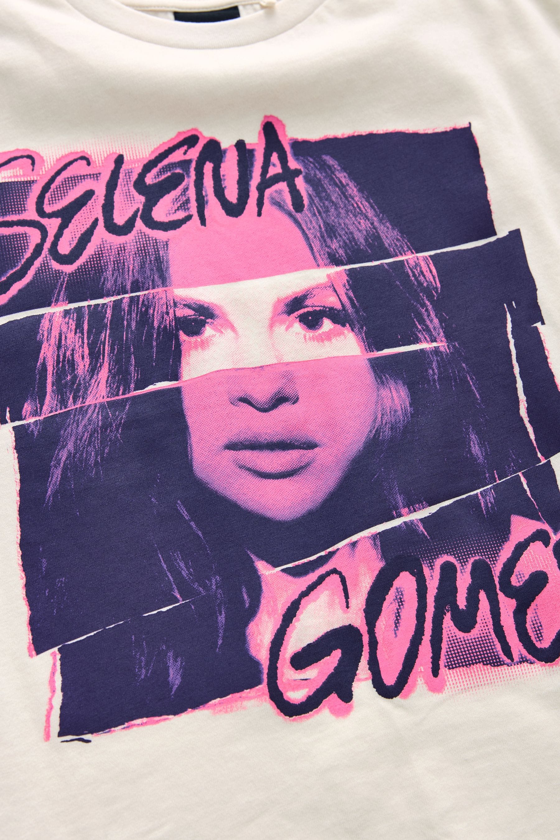 Ecru Selena Gomez Oversized License T-Shirt (3-16yrs)