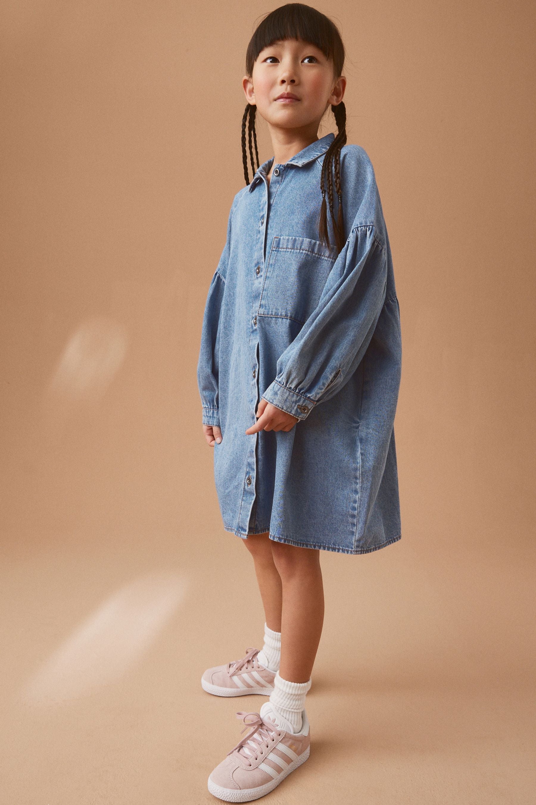 Blue Denim Shirt Dress (3-16yrs)