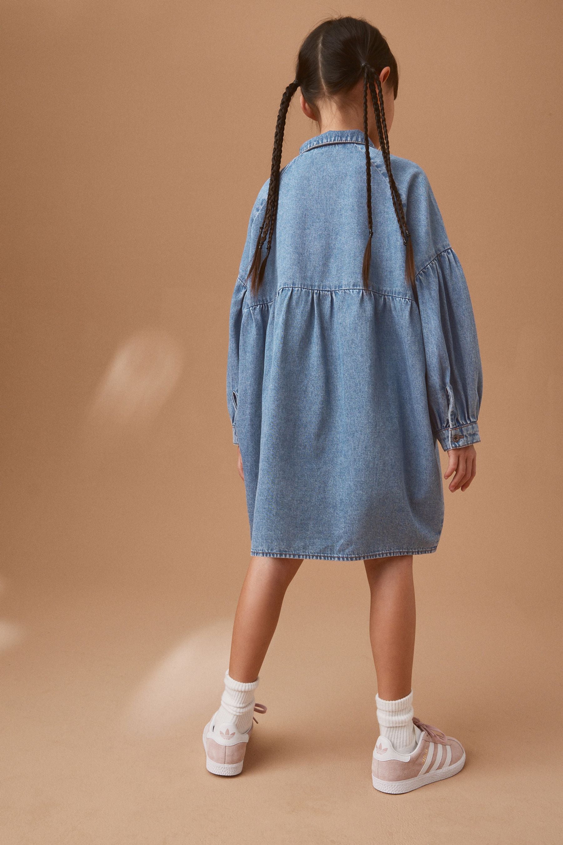 Blue Denim Shirt Dress (3-16yrs)