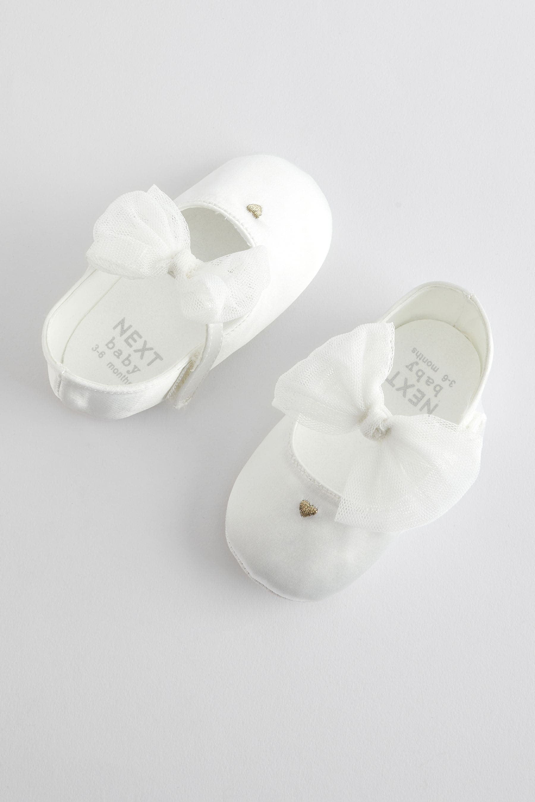 White Bow Occasion Baby Shoes (0-18mths)