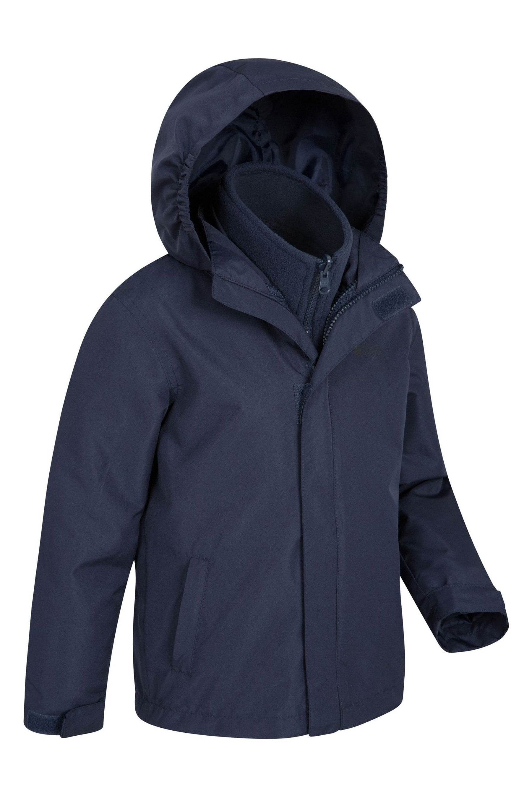 Navy Mountain Warehouse Fell Kids 3 In 1 Water Resistant Jacket