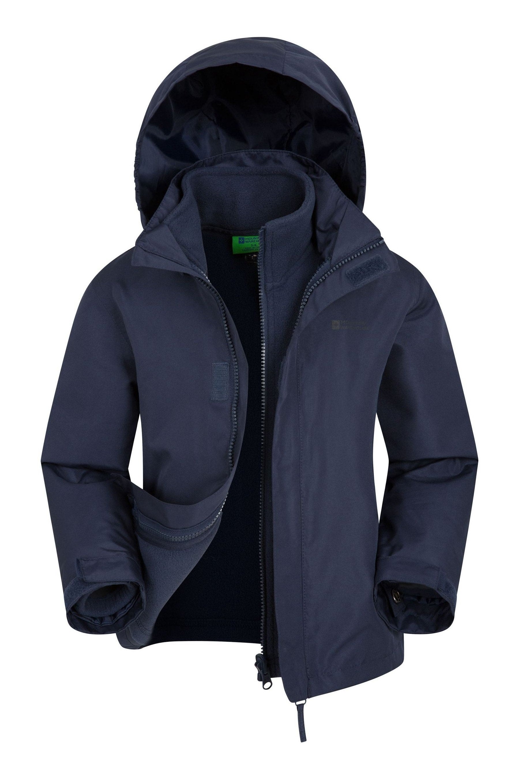 Navy Mountain Warehouse Fell Kids 3 In 1 Water Resistant Jacket