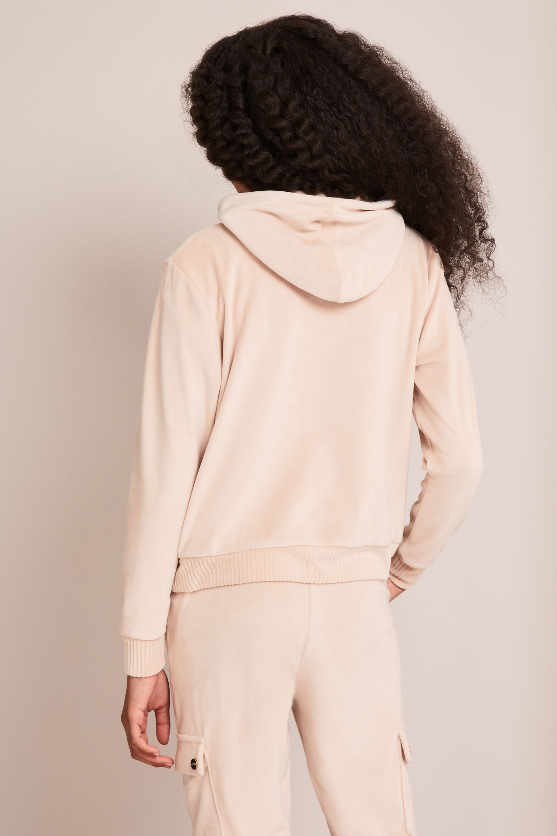 Pink Lipsy Velour Overhead Hoodie