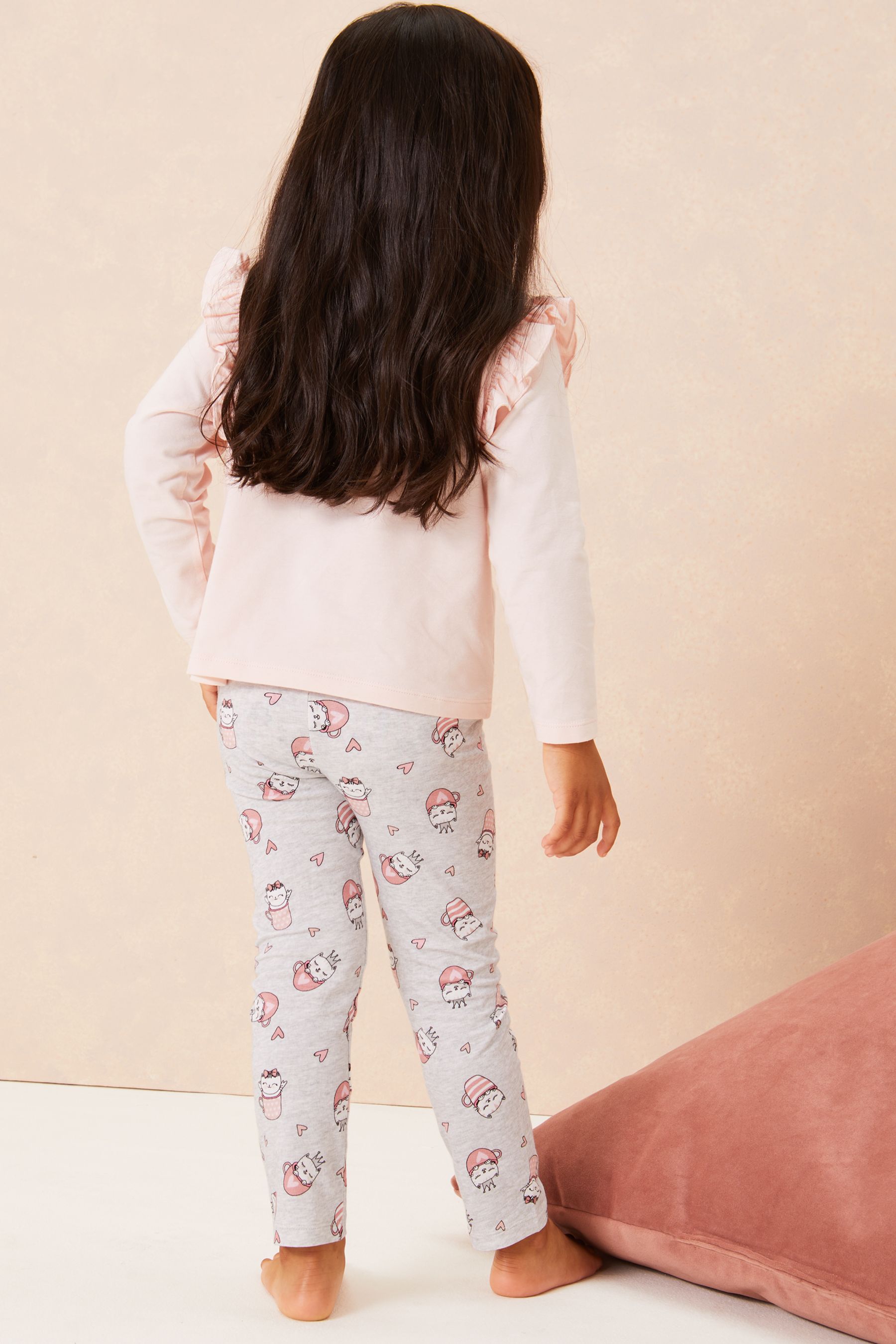 Pink Lipsy Mini Long Sleeve Jersey Pyjamas