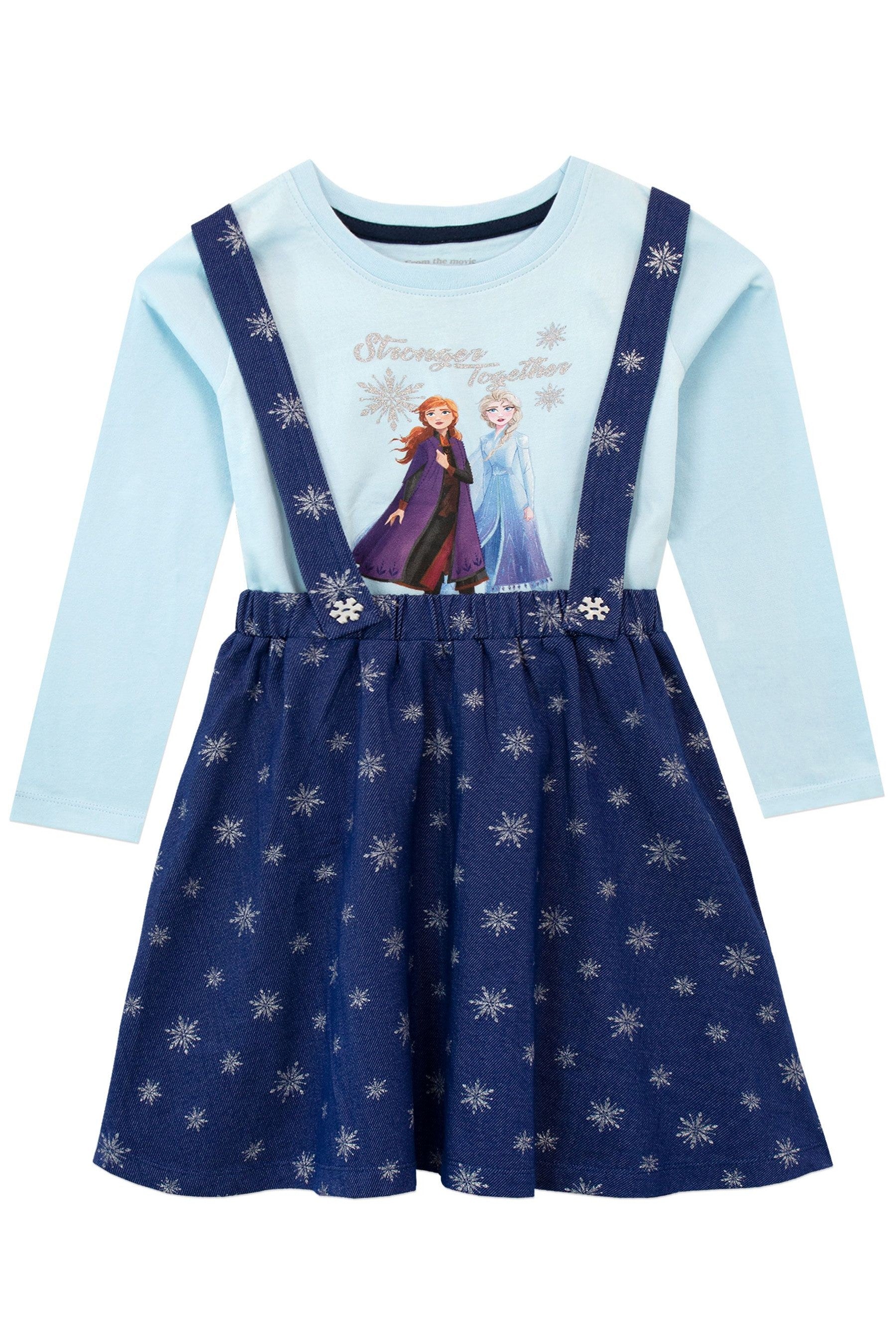 Character Blue Disney Frozen Anna & Elsa Pinafore Star Dress