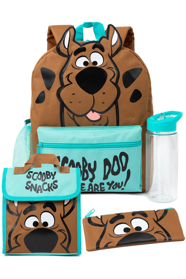 Brown Scooby Doo Vanilla Underground Licensing 4 Piece Backpack Set