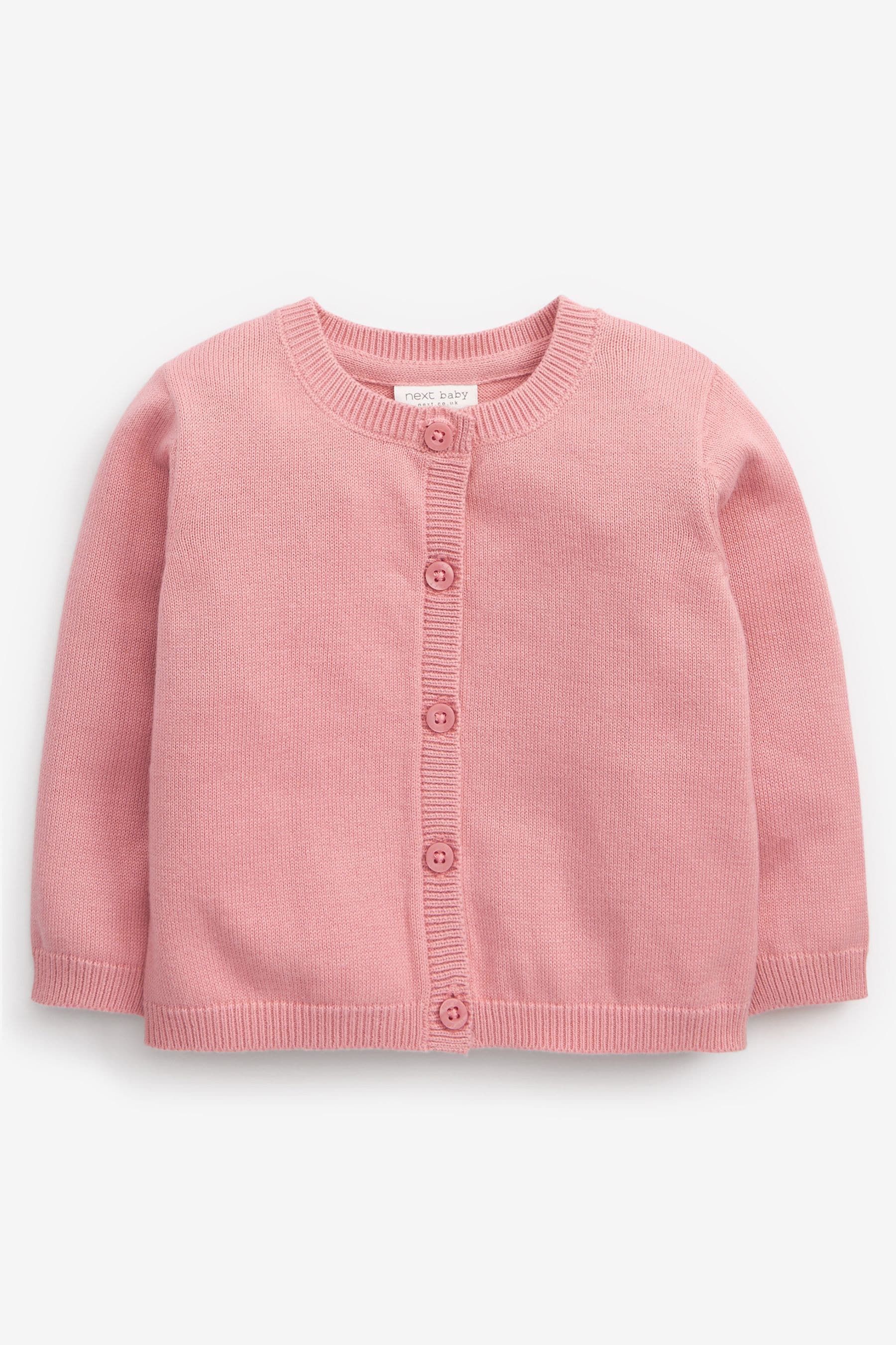 Pink Light Knit Baby Cardigan (0mths-2yrs)