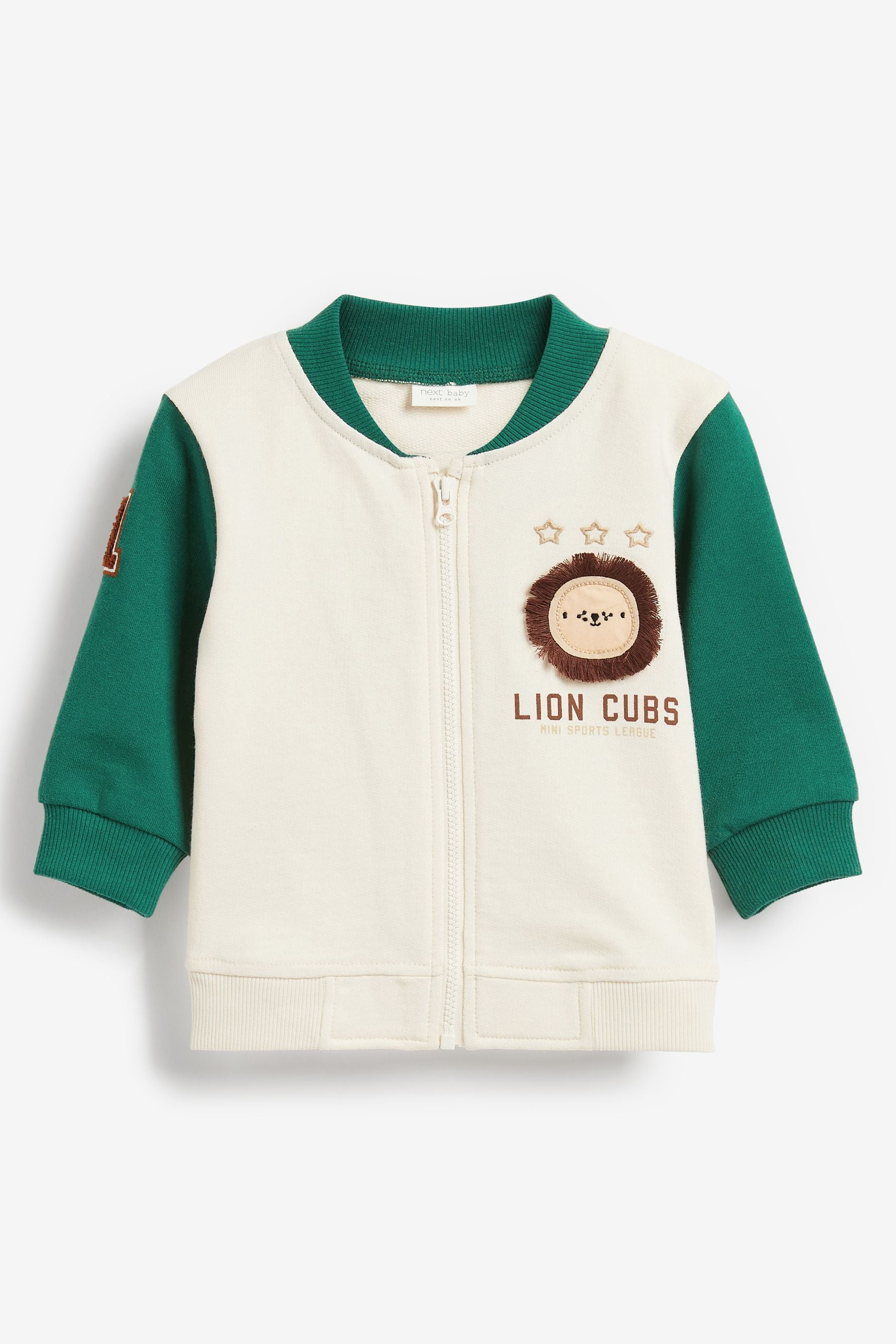 Cream Baby Varsity Jersey Jacket (0mths-2yrs)