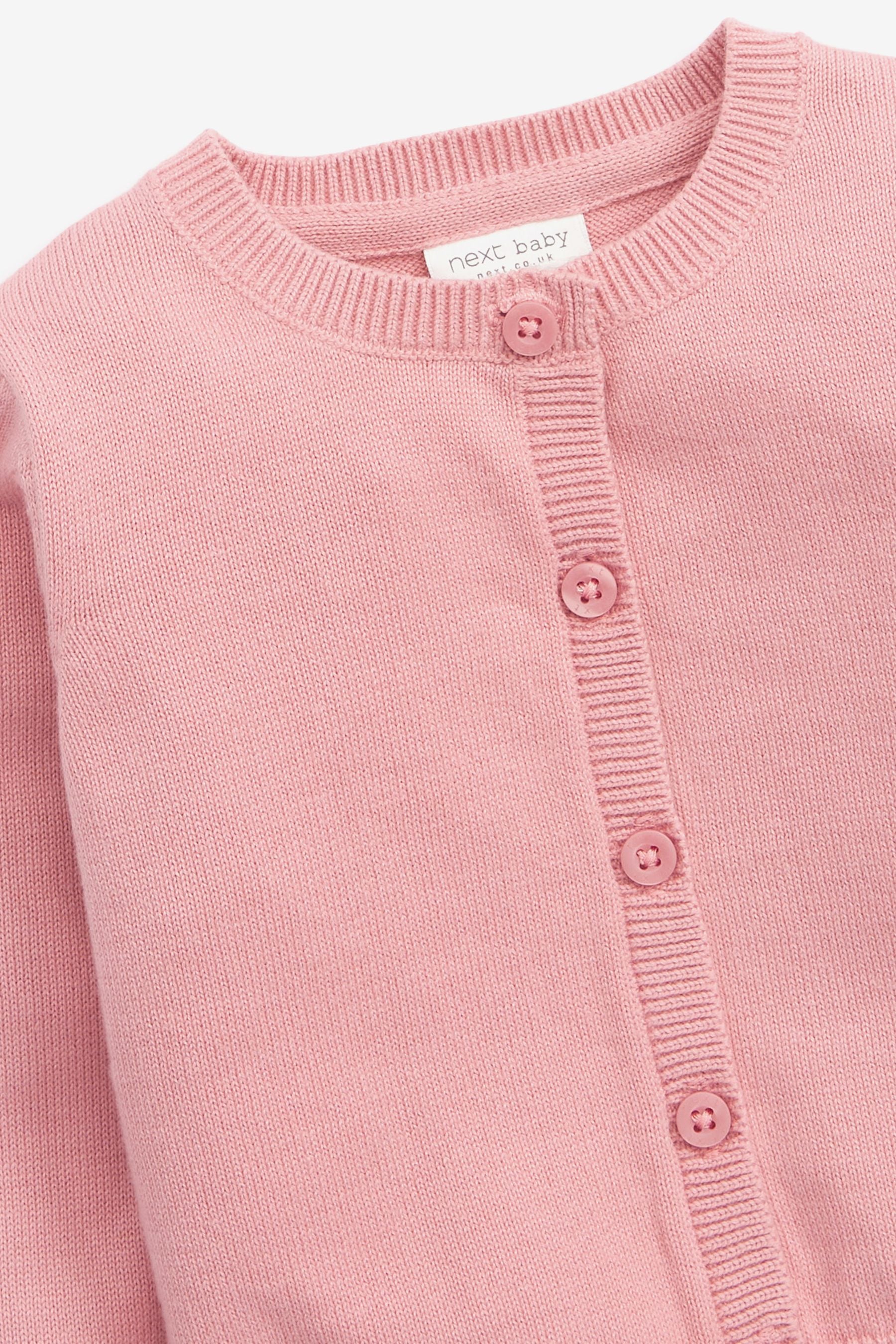 Pink Light Knit Baby Cardigan (0mths-2yrs)