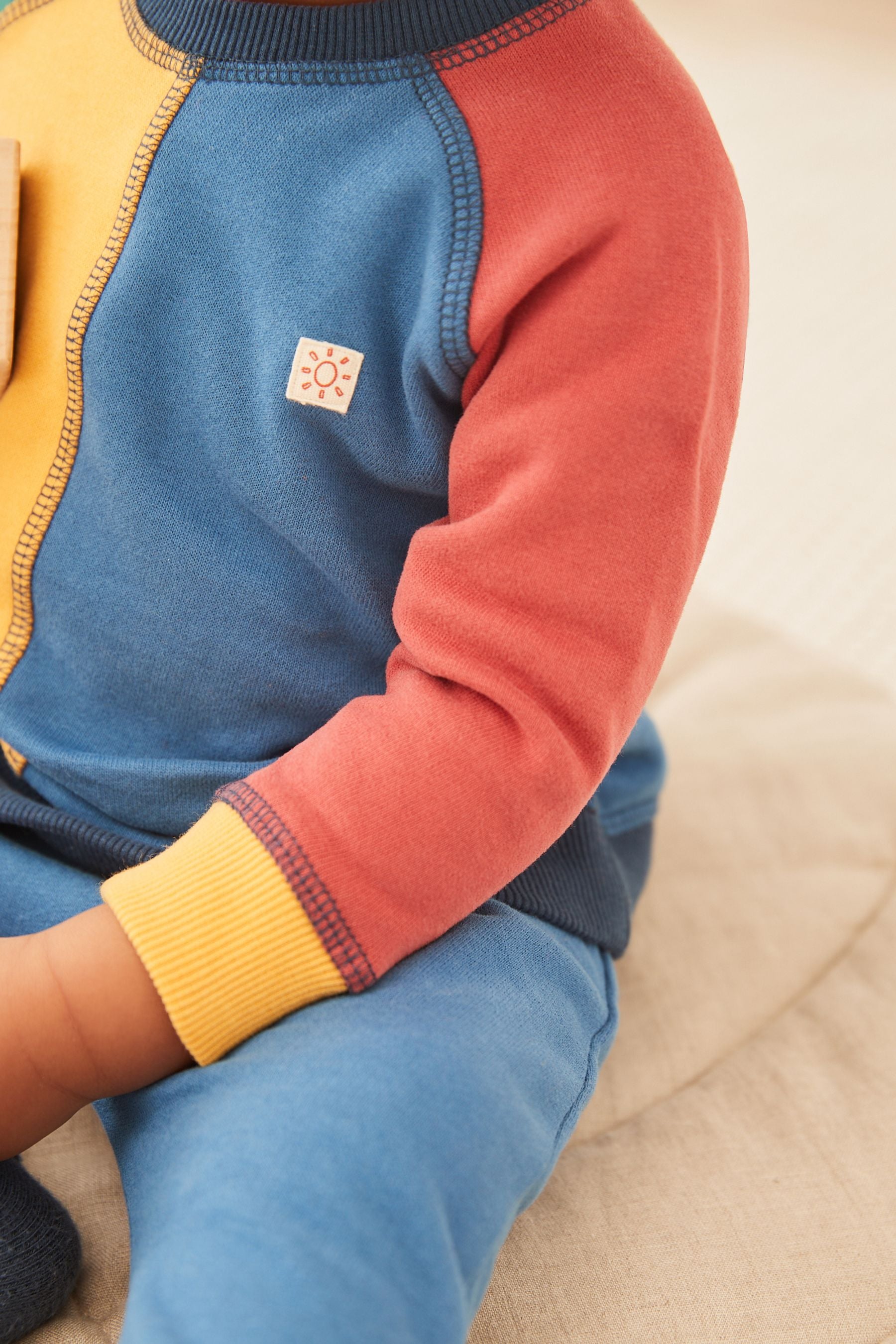 Bright Colourblock Jersey Sweatshirt And Jogger Set (0mths-2yrs)