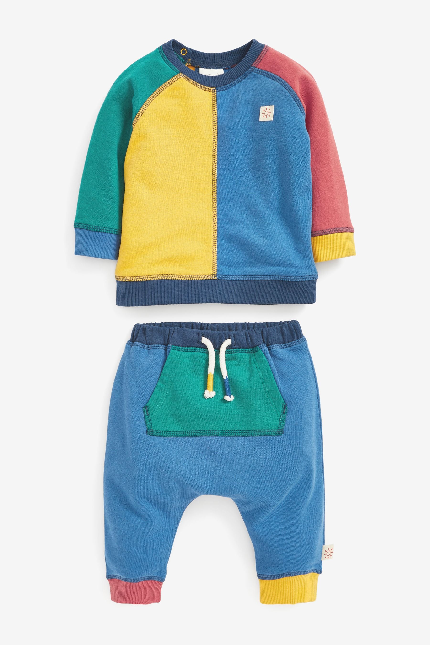 Bright Colourblock Jersey Sweatshirt And Jogger Set (0mths-2yrs)