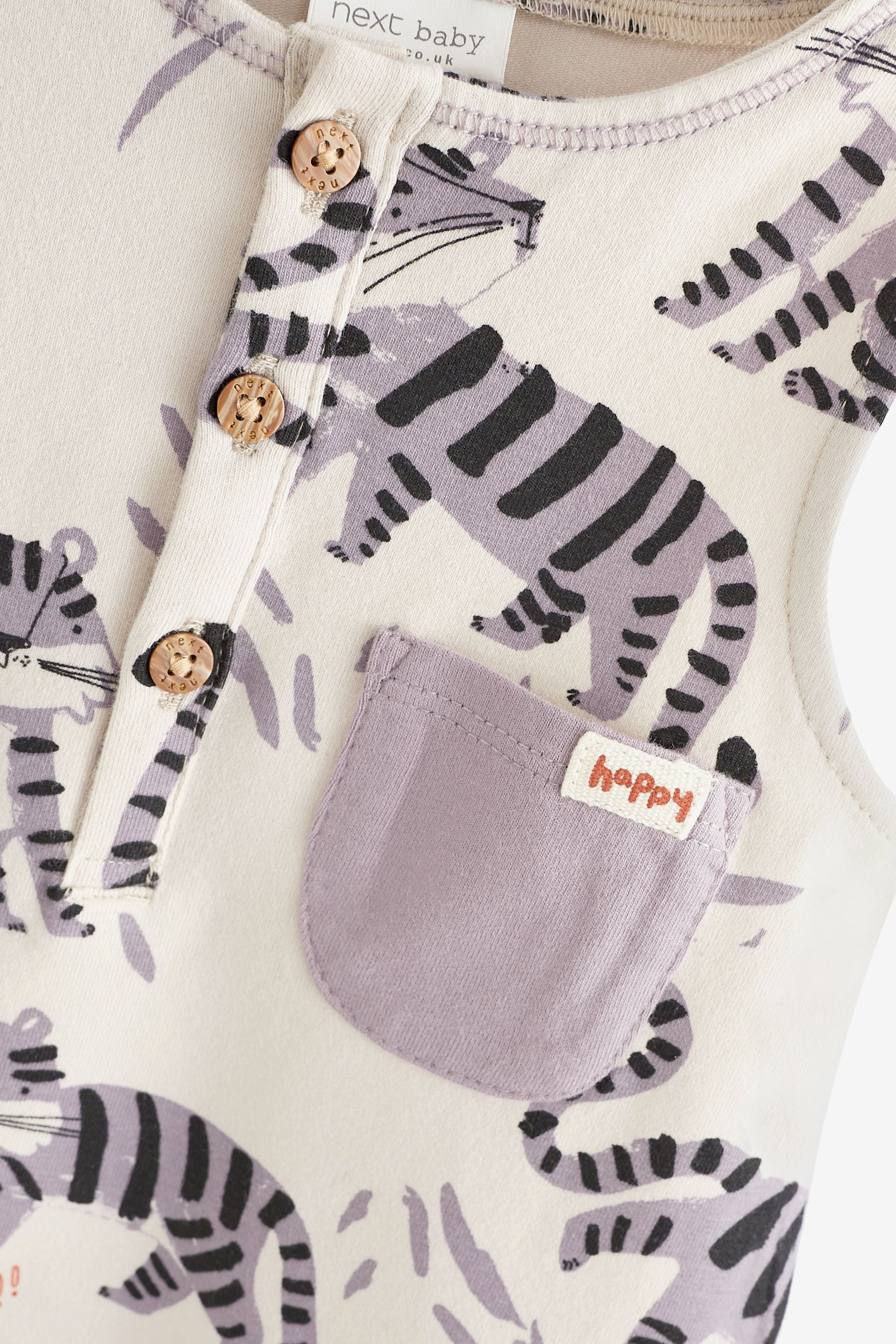 Grey Tiger Baby Romper (0mths-2yrs)