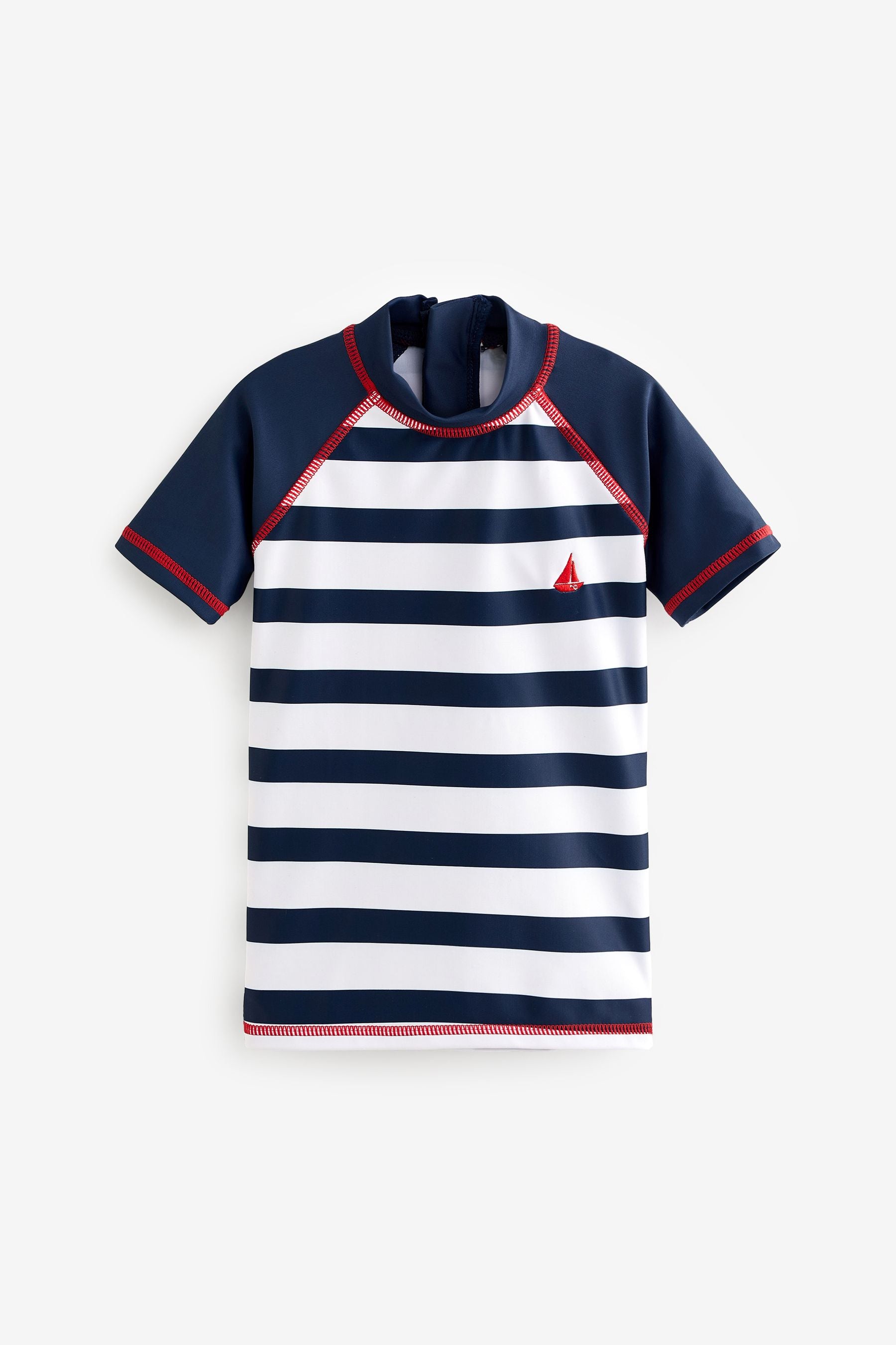 Short Sleeve Navy Stripe 2 Piece Sunsafe Top & Shorts Set (3mths-7yrs)