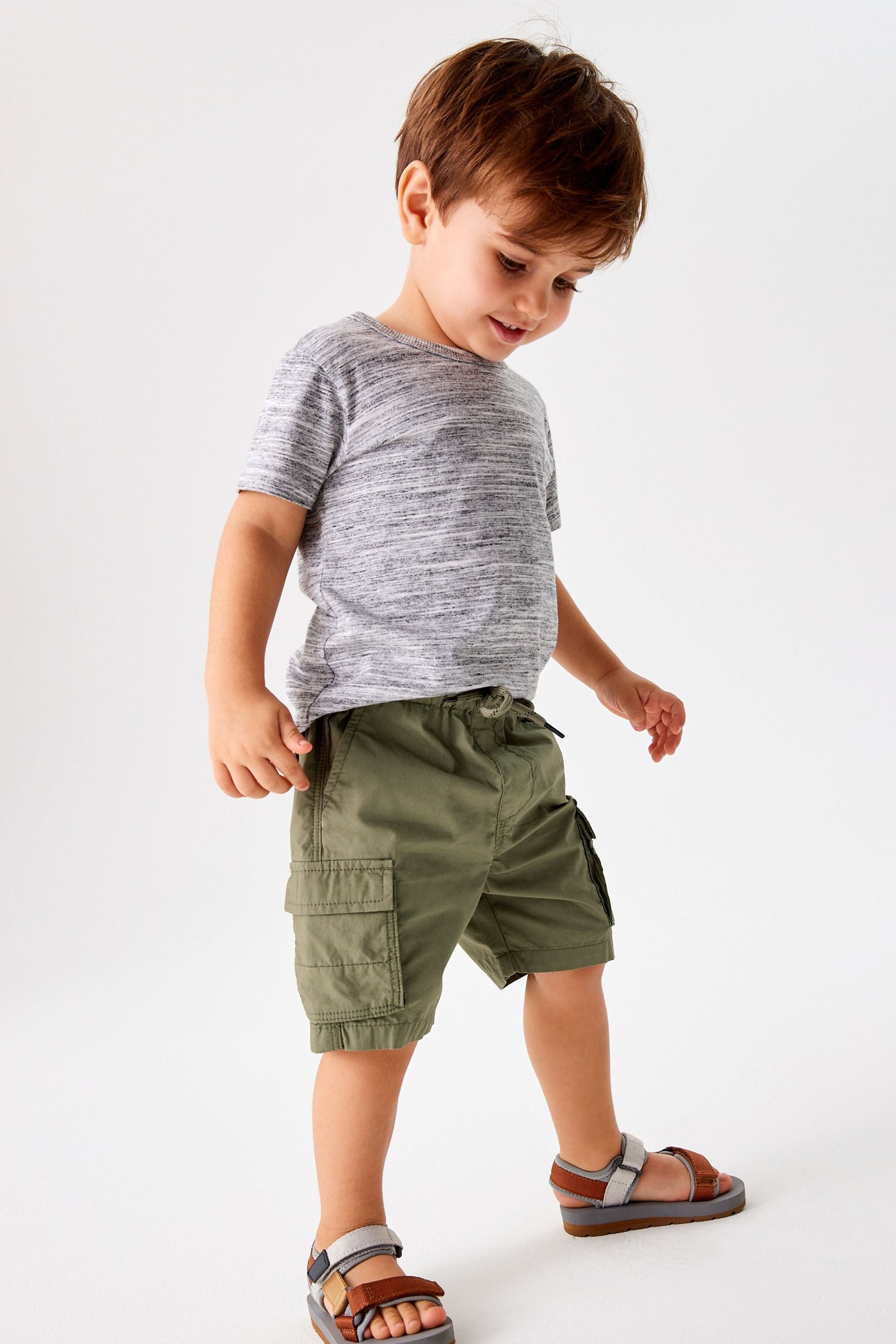 Khaki Green Cargo Shorts (3mths-7yrs)